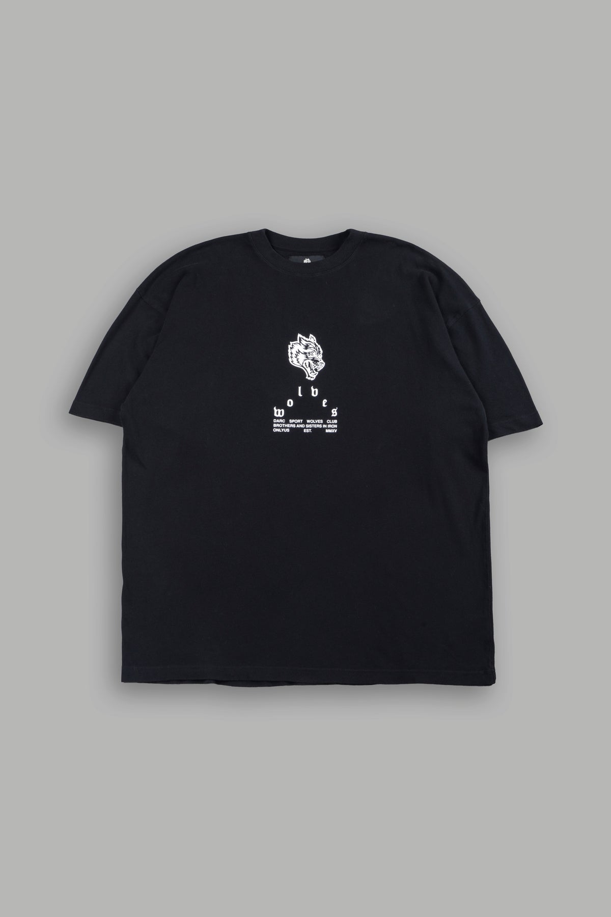 Big Wolf Head Premium Oversized Tee In Black