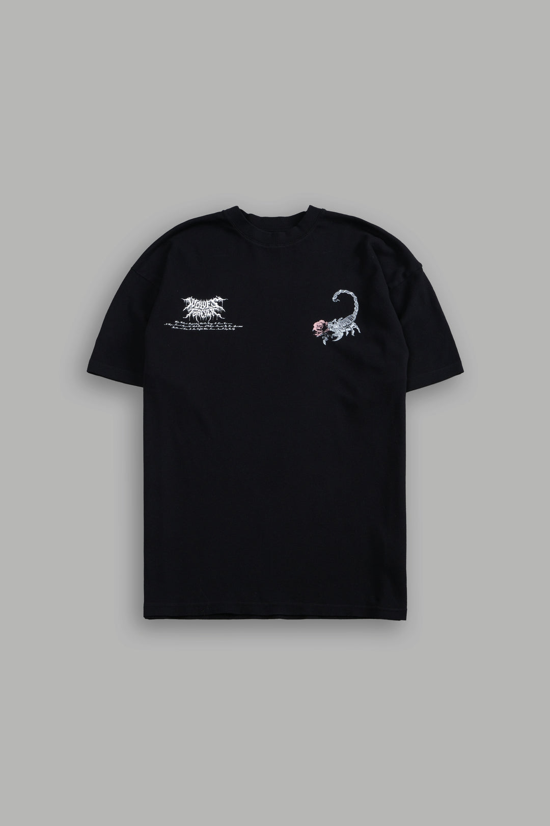 Scorpion Rose "Pump Cover" Tee in Black