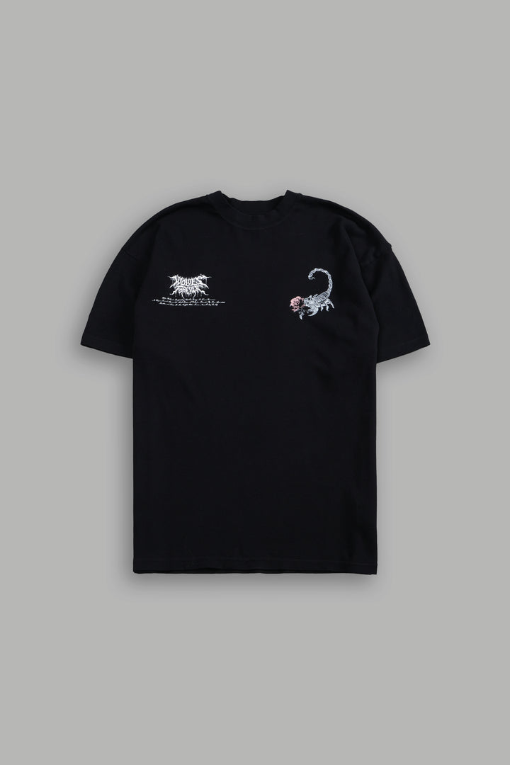Scorpion Rose "Pump Cover" Tee in Black
