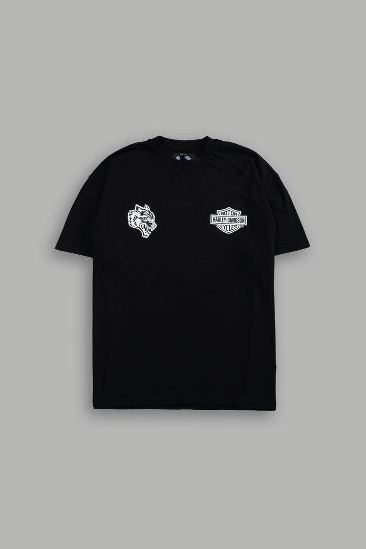 Harley-Davidson Wolves "Premium" Oversized Tee in Black