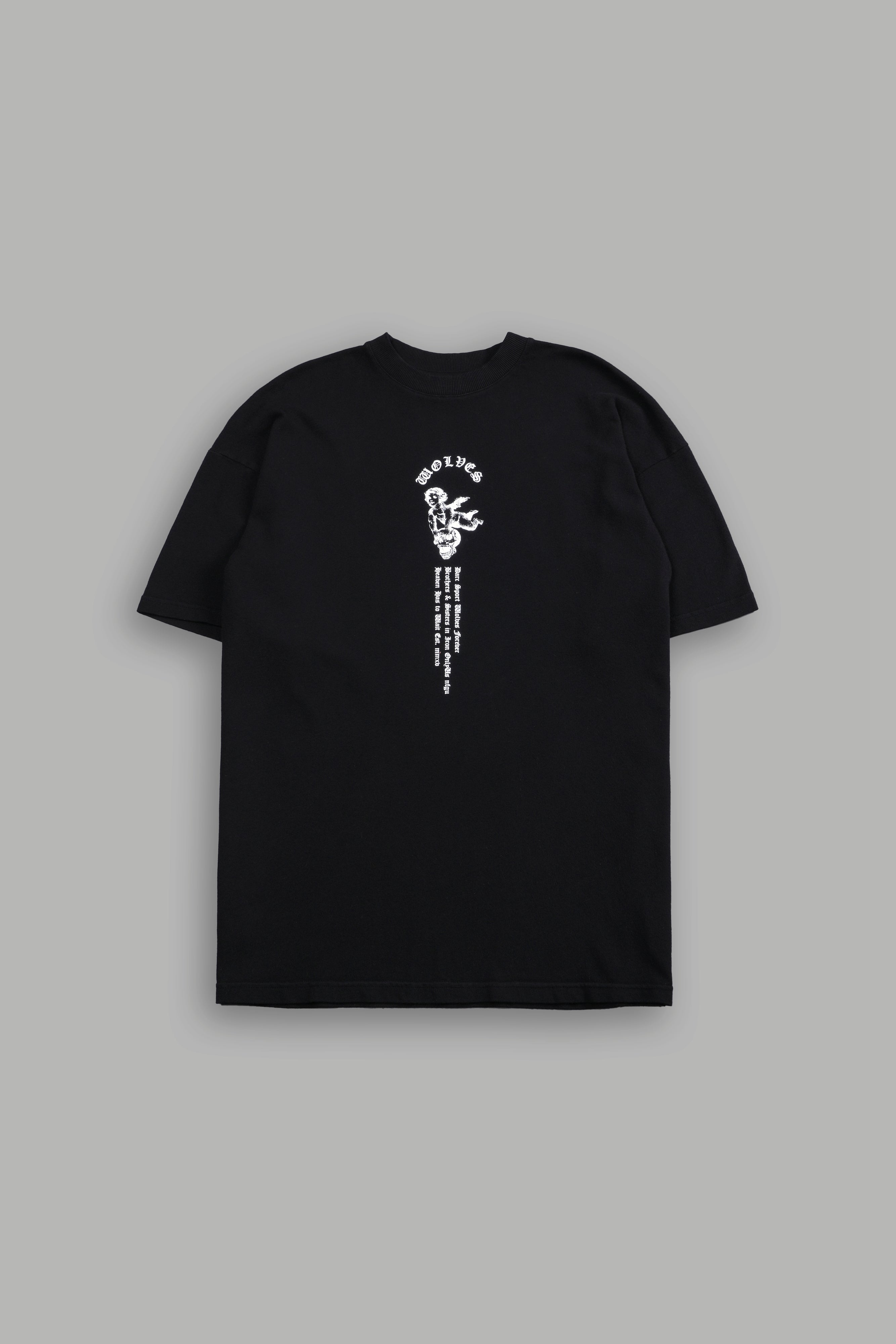 Guardian Cherub "Premium" Oversized Unisex Tee in Black