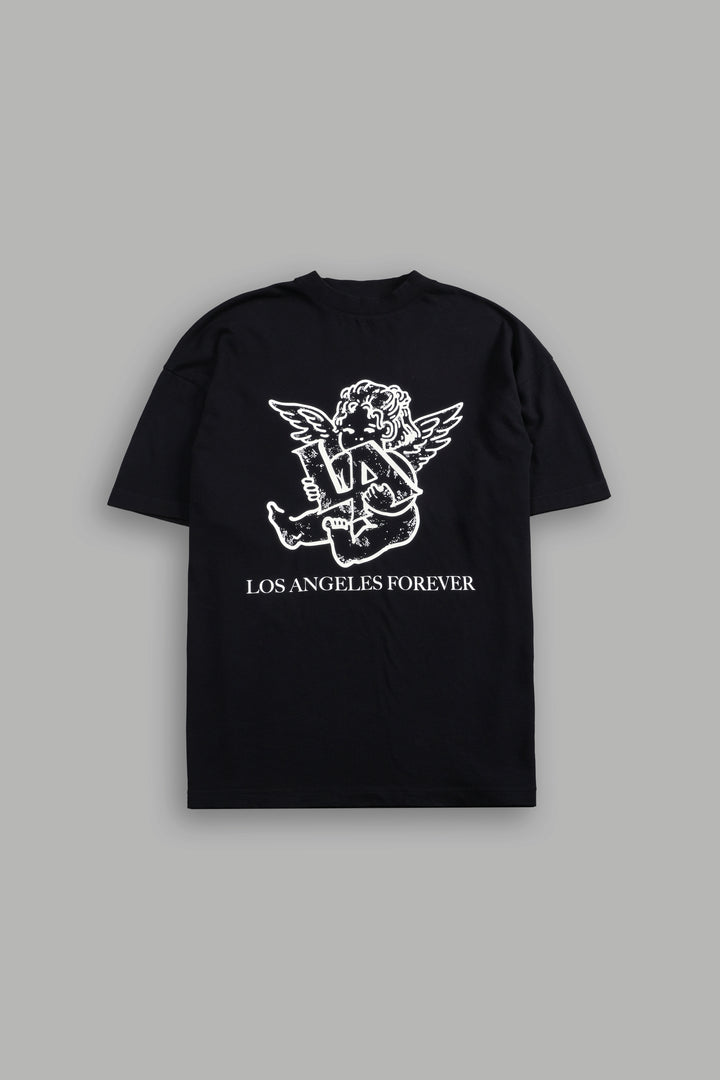Los Cherub Premium Oversized Tee in Black