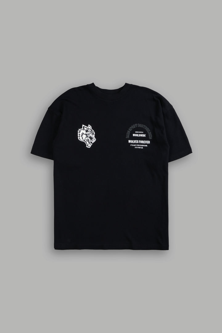Iron Wolves "Premium" Oversized Tee in Black