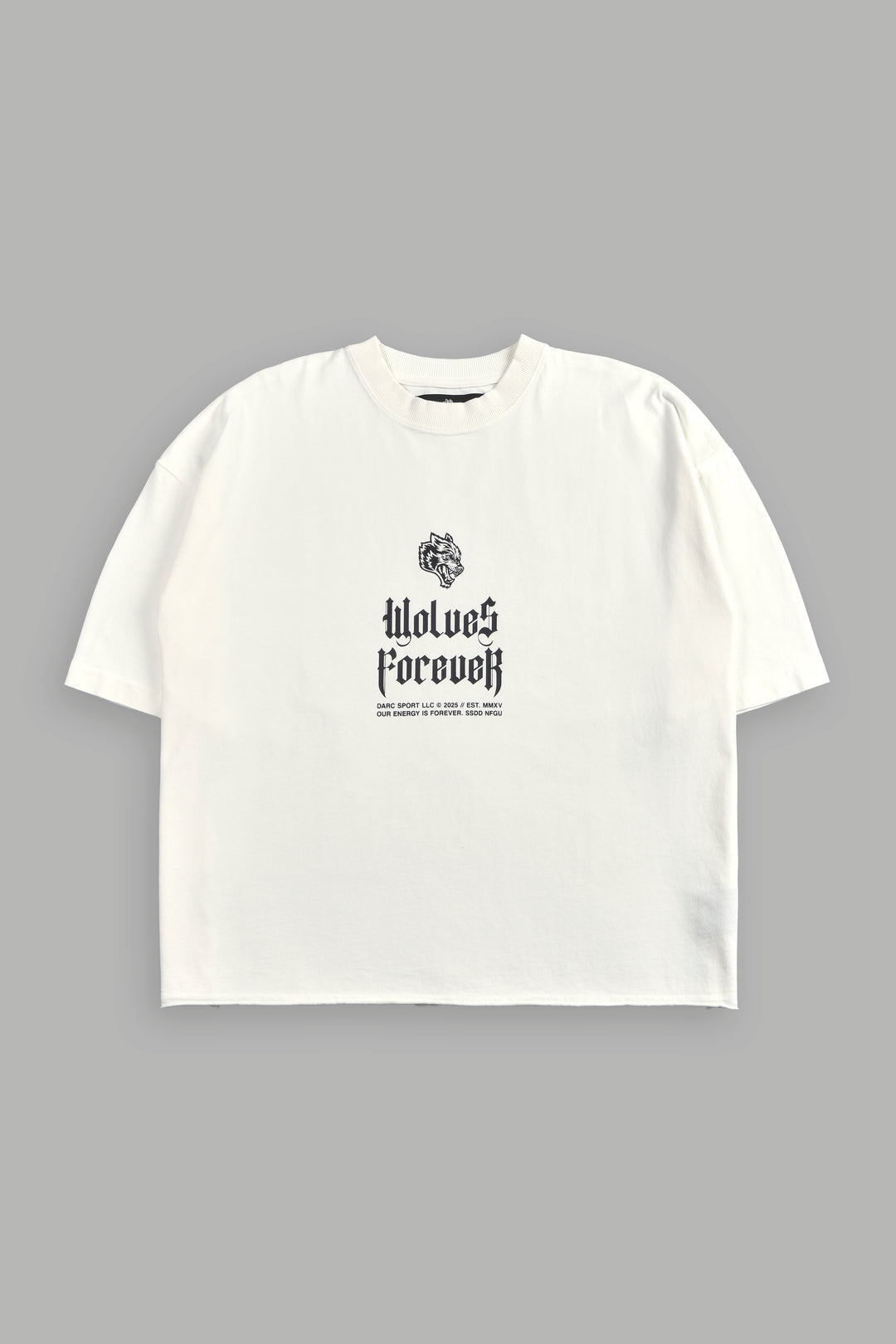 You'll Know Grunge Raw Hem "Box Cut" Tee in Cream