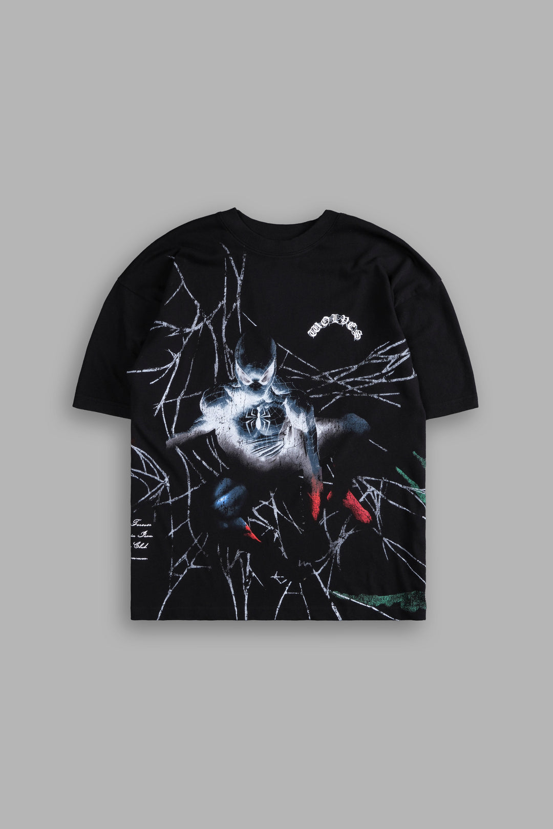 Spider-Man Mister Negative "Side By Side" Oversized Tee in Black