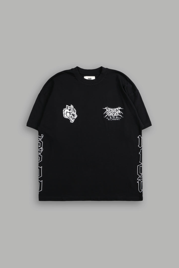 Darc Einherjar "Side By Side" Oversized Tee in Black