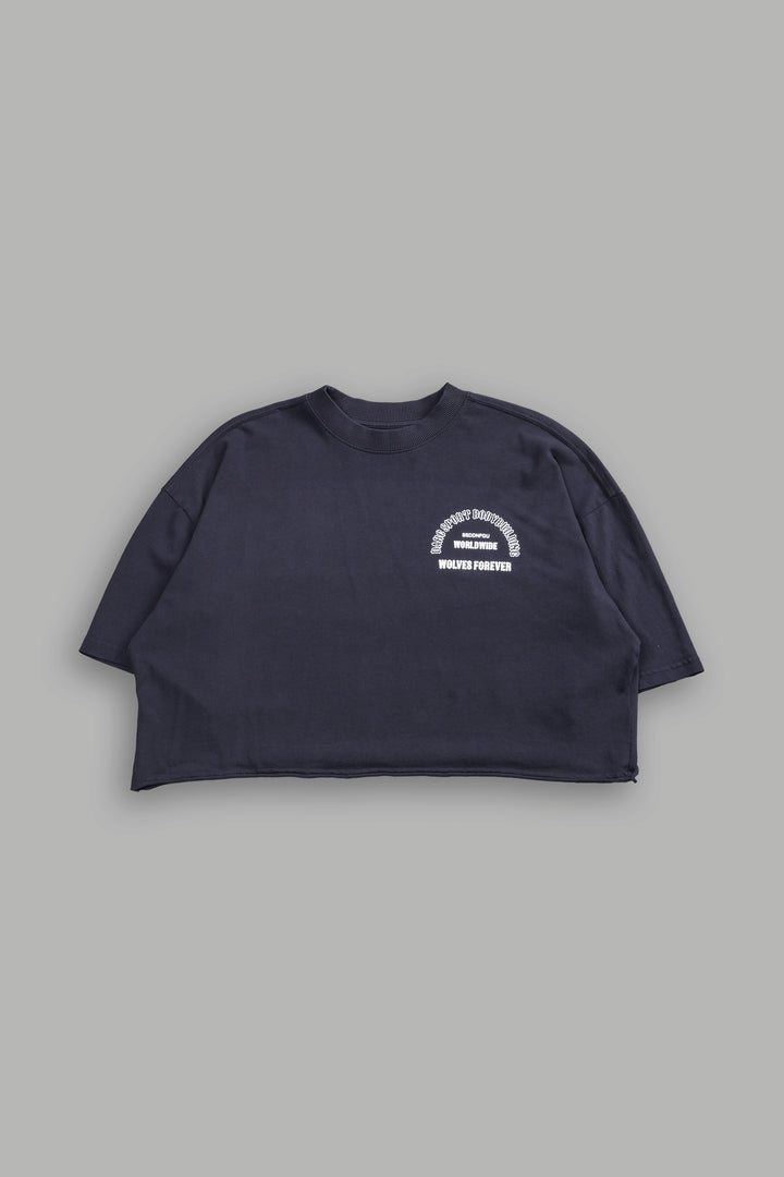 The One You Feed V2 "Premium" Oversized (Cropped) Tee in Midnight Blue