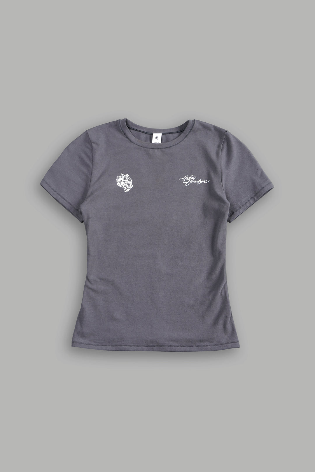 Harley Wolves Eden Ss Tee in Slate Gray