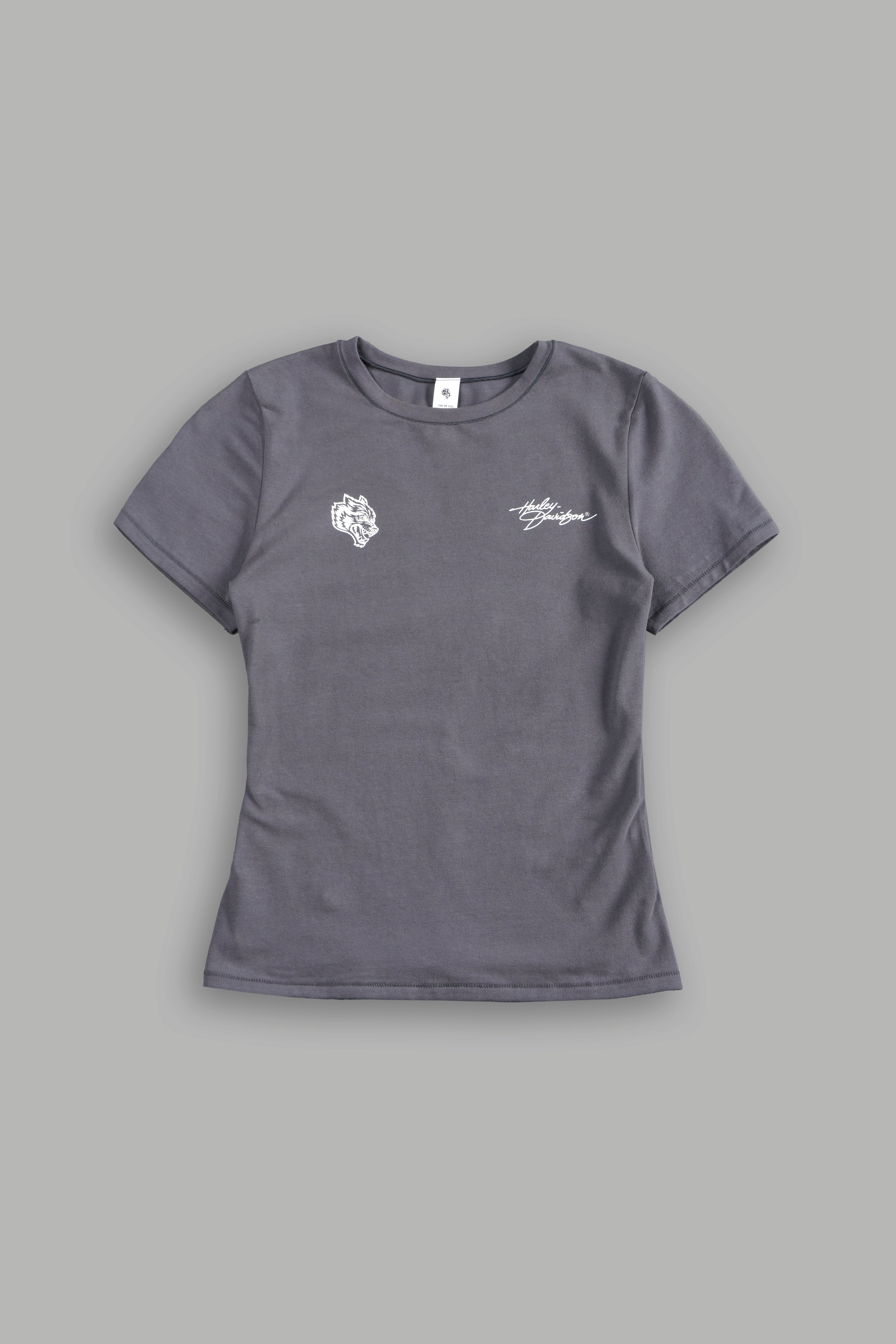 Harley Wolves Eden Ss Tee in Slate Gray