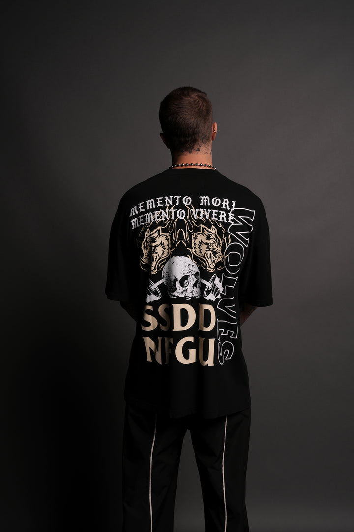 Don't Look Back "Premium" Oversized Tee in Black