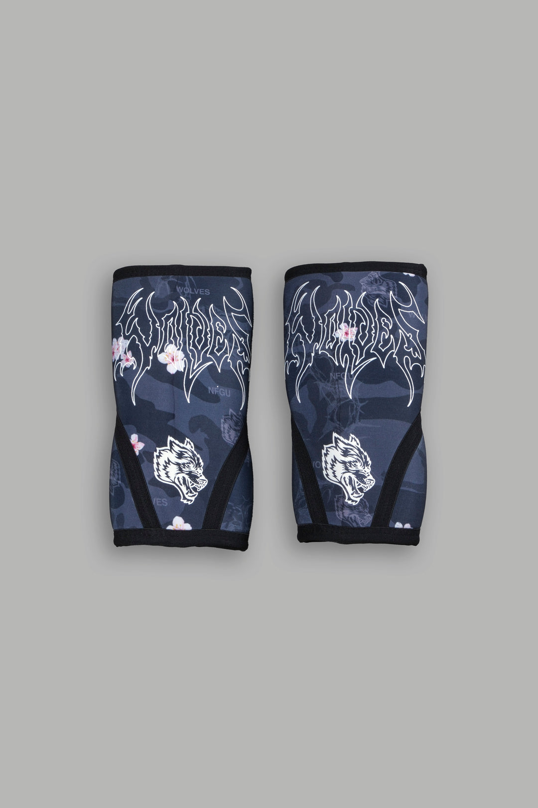 Warrior In The Garden Print Elbow Sleeves in Warrior In A Garden Black Camo