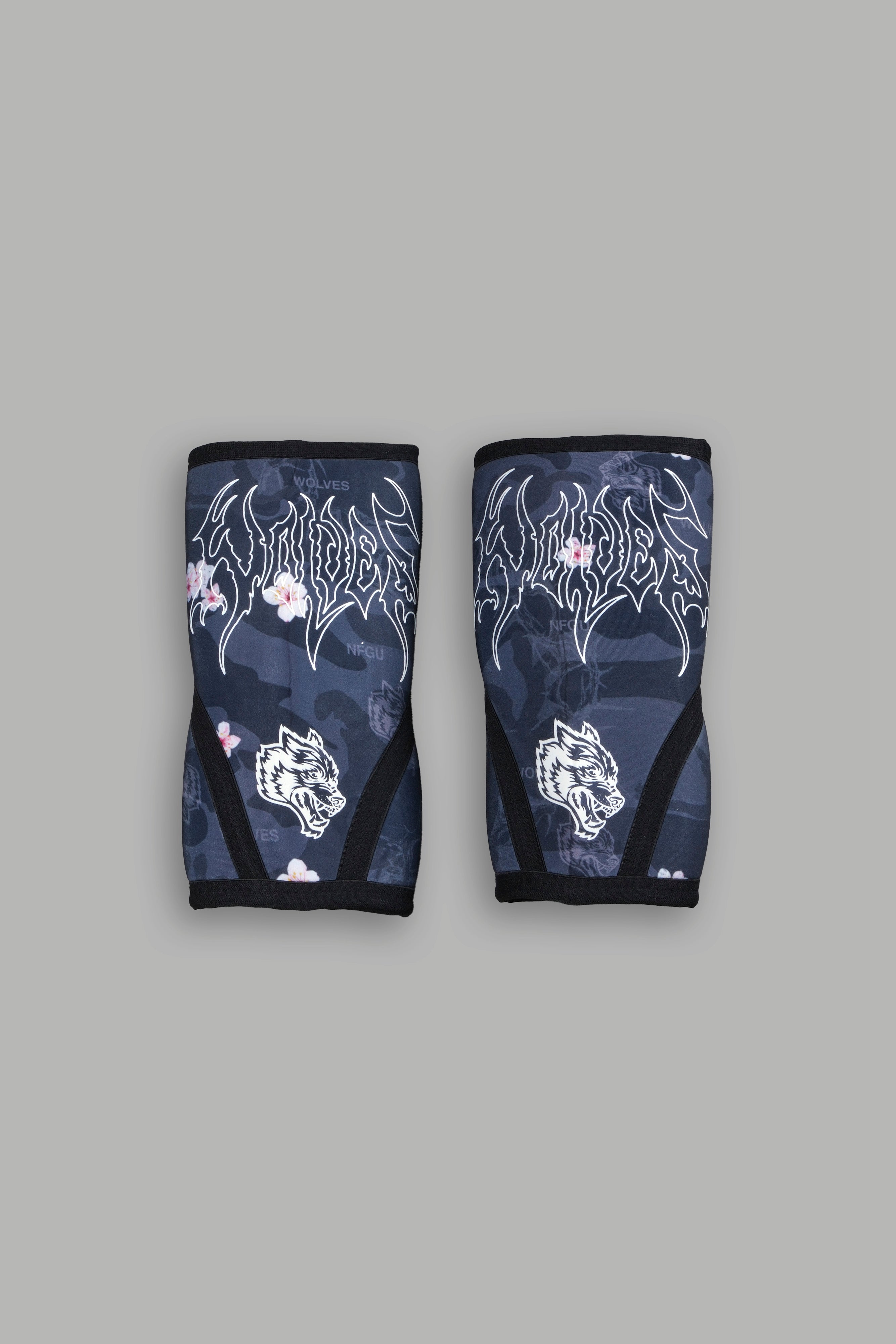 Warrior In The Garden Print Elbow Sleeves in Warrior In A Garden Black Camo