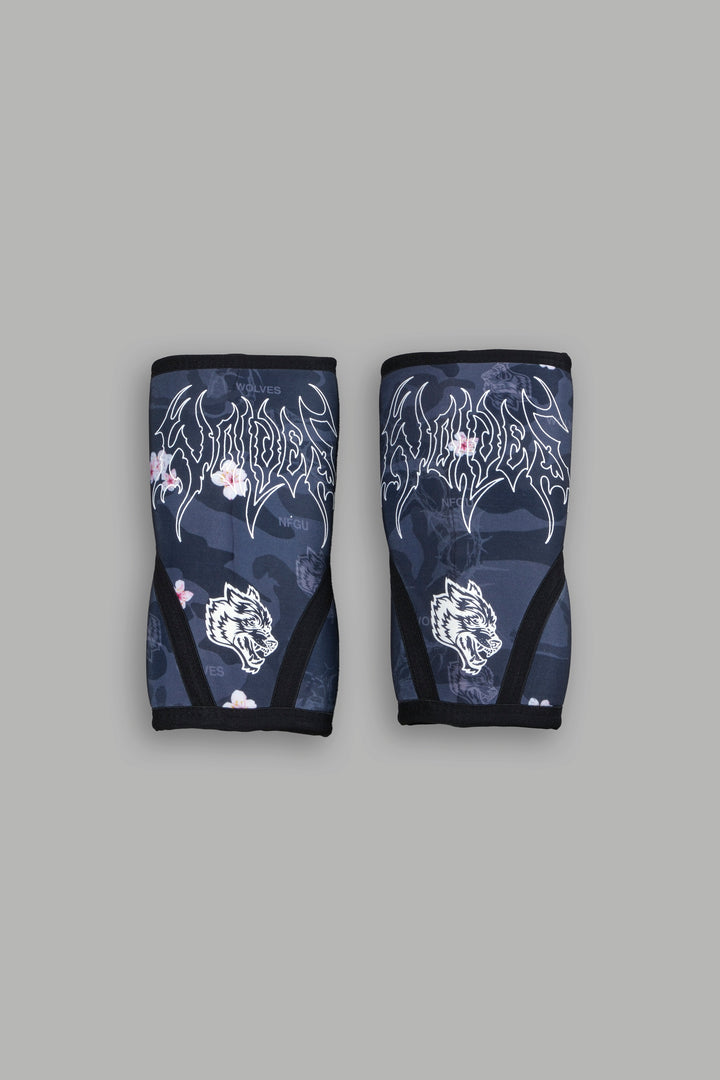 Warrior In The Garden Print Elbow Sleeves in Warrior In A Garden Black Camo