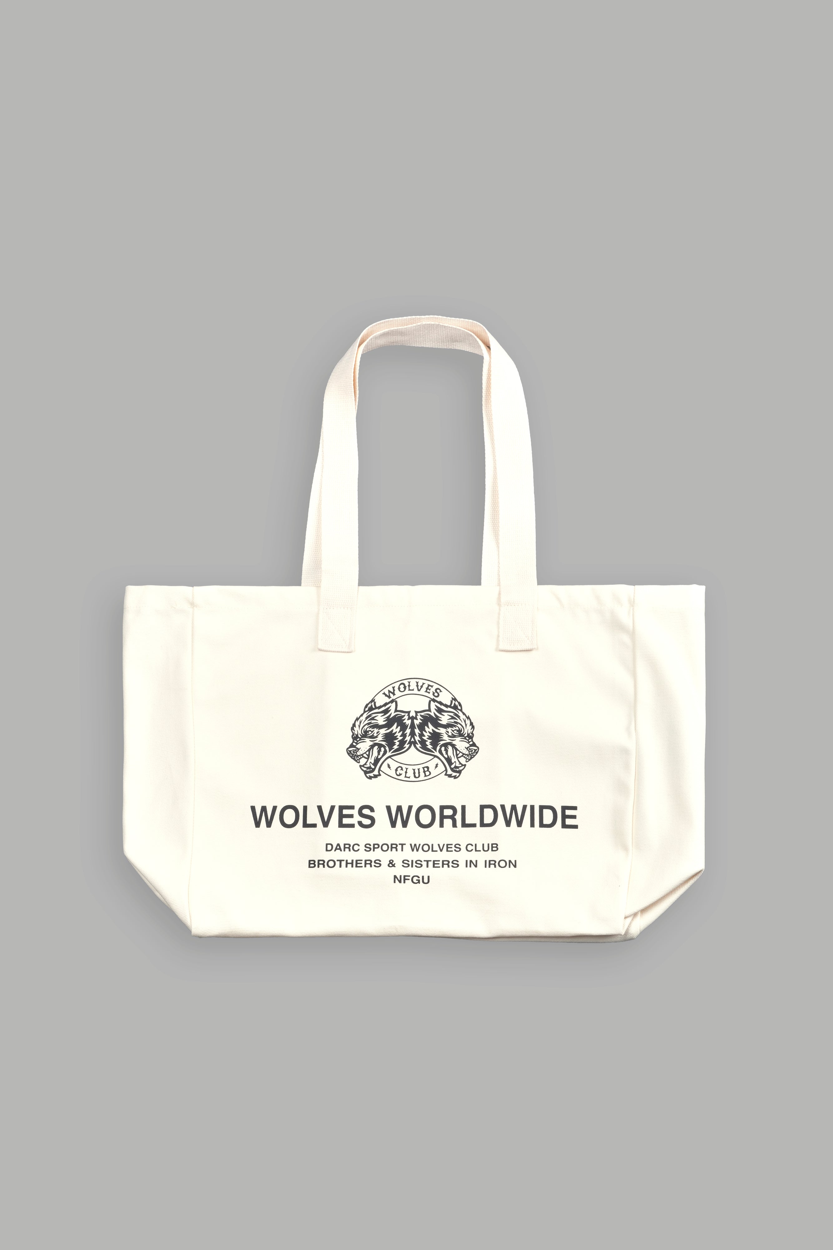 Powerhouse Of The Wolves Forever Canvas Tote in Cream