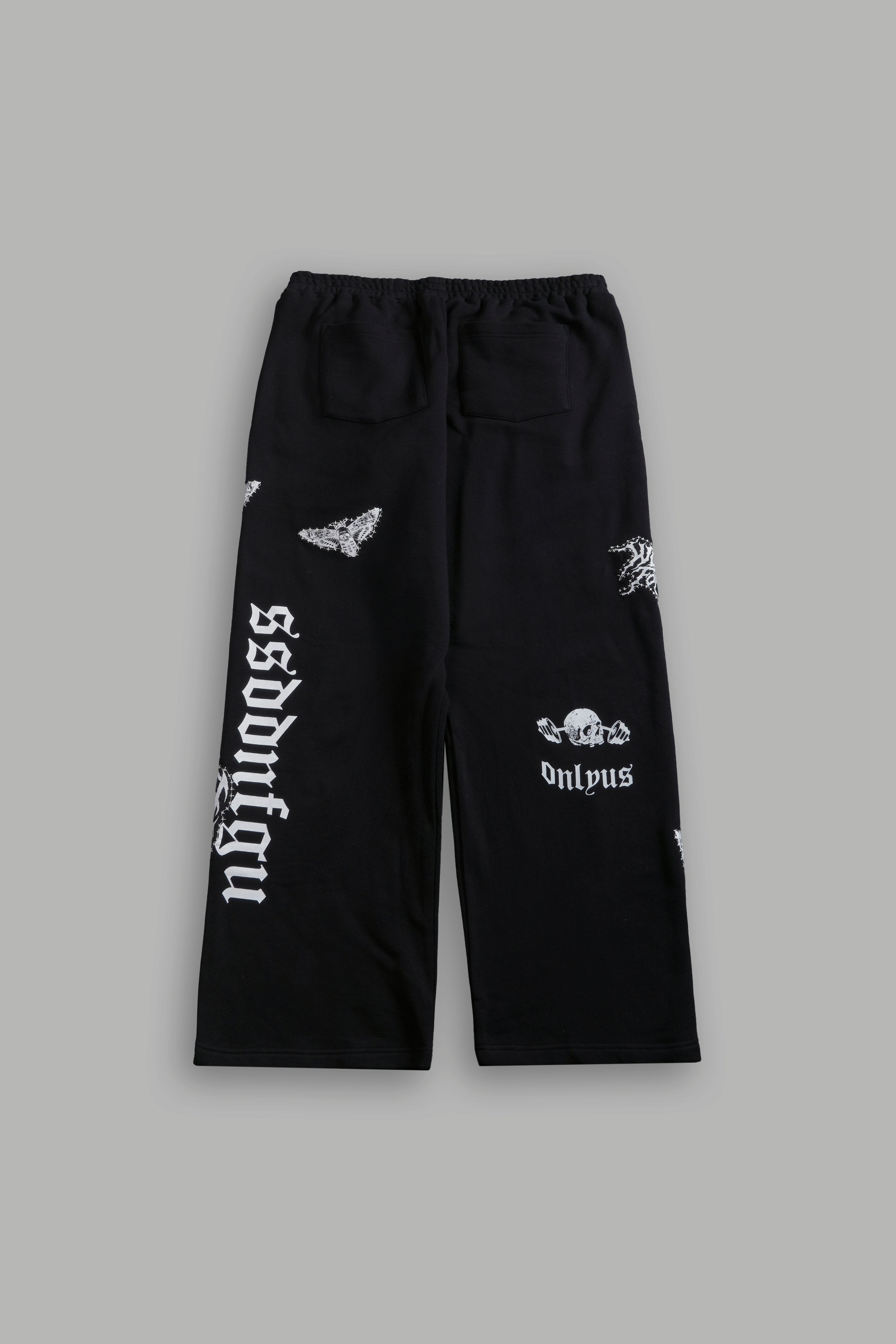 Give it Your All "Yara" Pleated Sweat Pants in Black