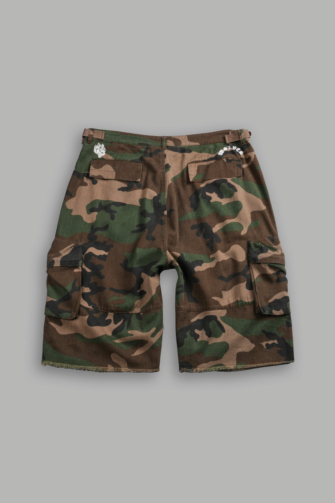 Wolf Chopper Duke Cargo Shorts in Woodland Camo