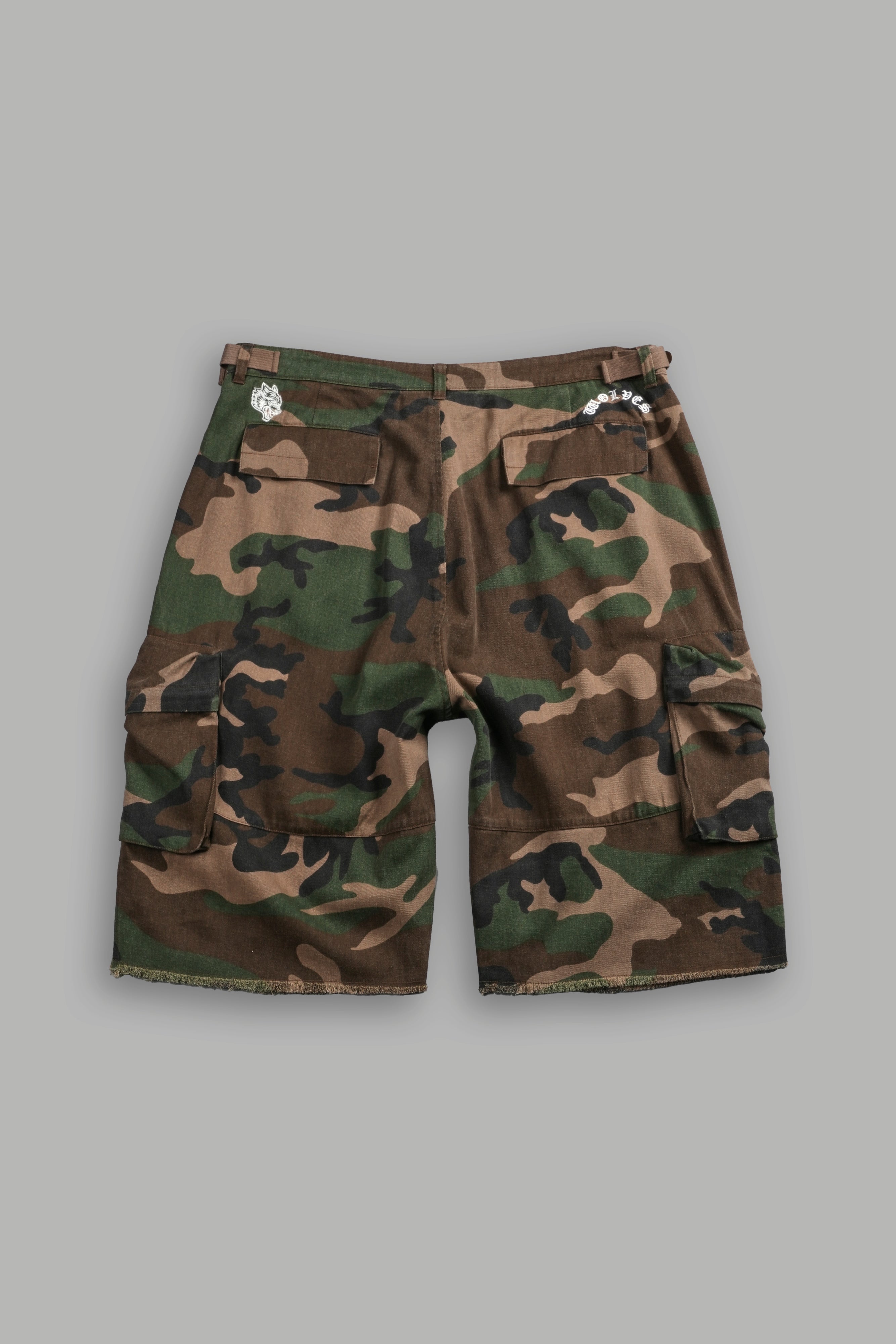 Wolf Chopper Duke Cargo Shorts in Woodland Camo