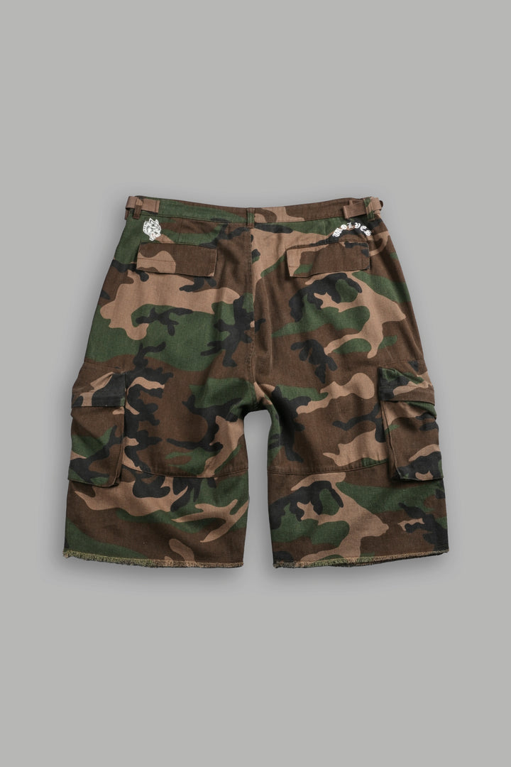 Wolf Chopper Duke Cargo Shorts in Woodland Camo