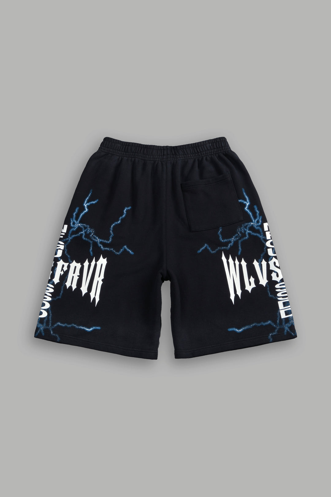 Iron Code Oversized Osiris Sweat Shorts in Black Drift Wash