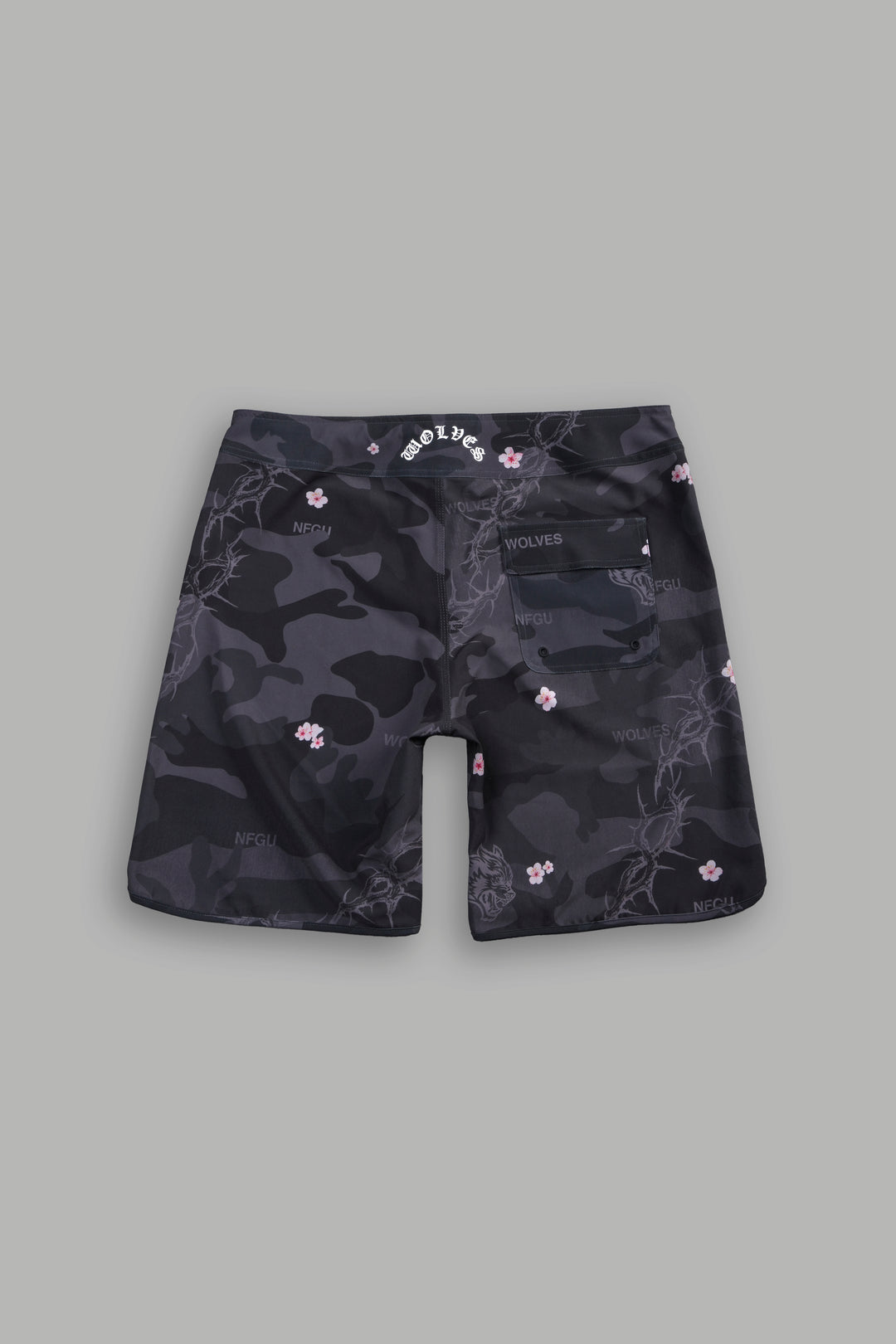 H-D Wolves Bruceys Board Shorts in Black