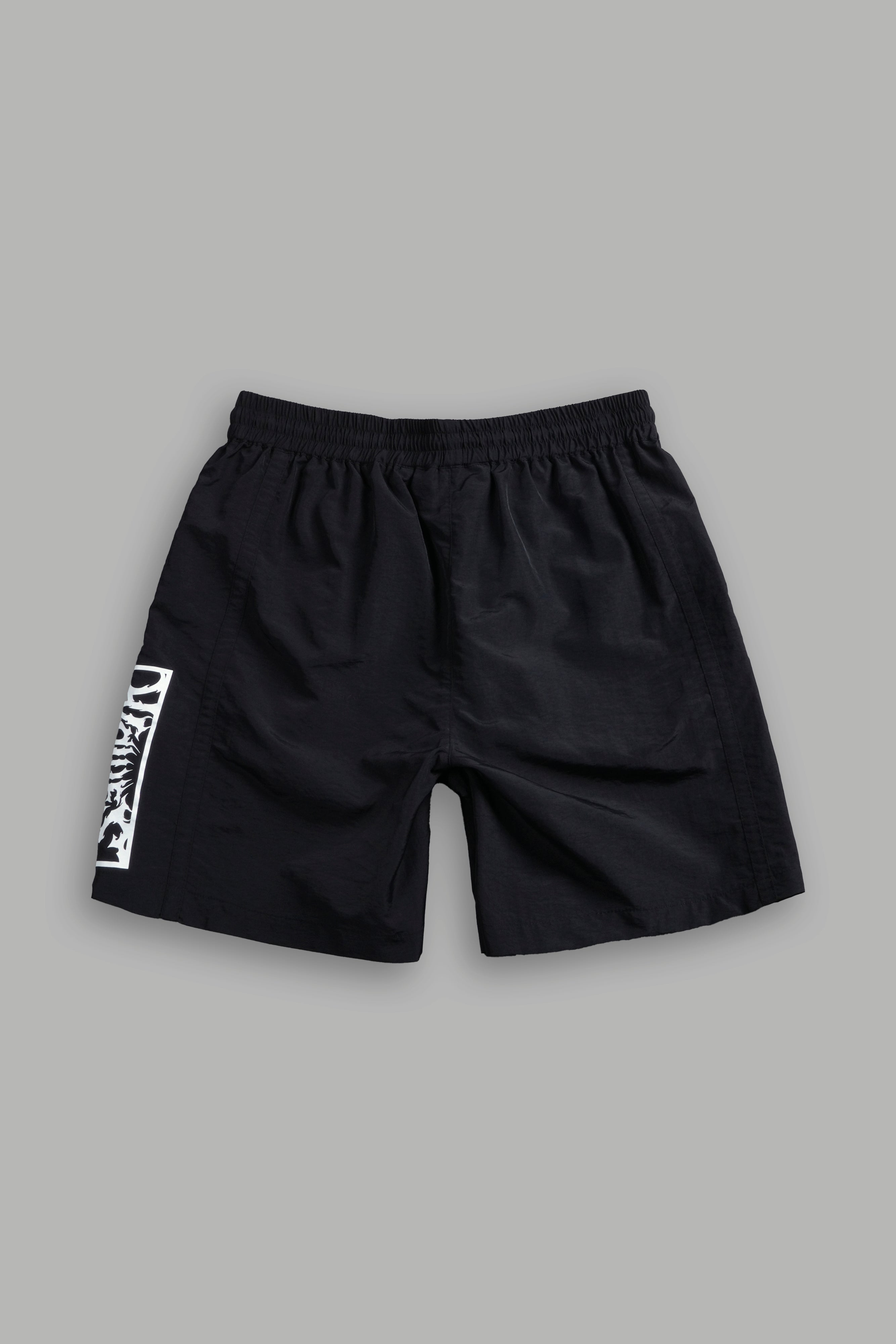 Midnight Wolves Remind Track Shorts in Black/Black