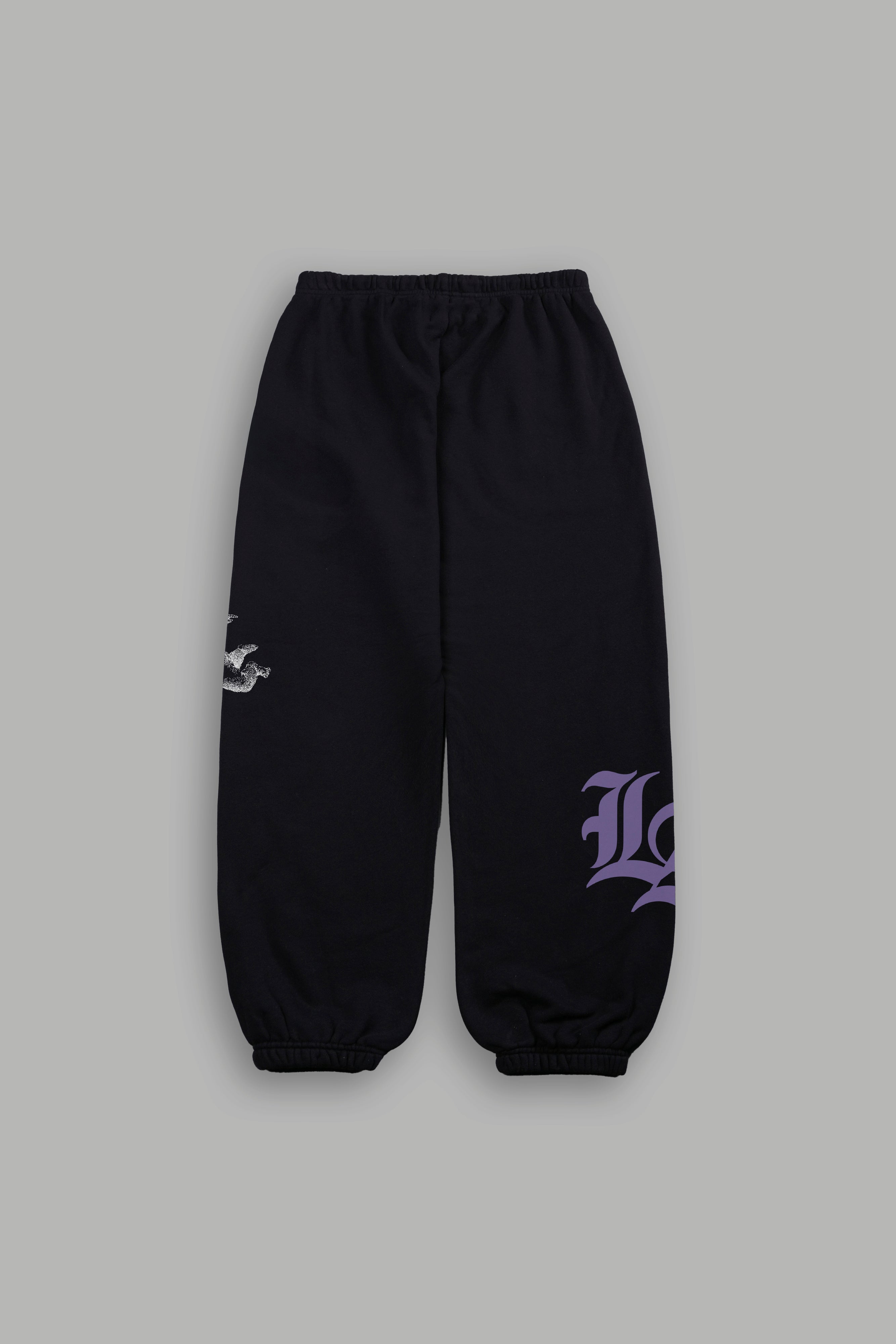 La Has Your Back Lightweight Lounger Sweat Pants in Black