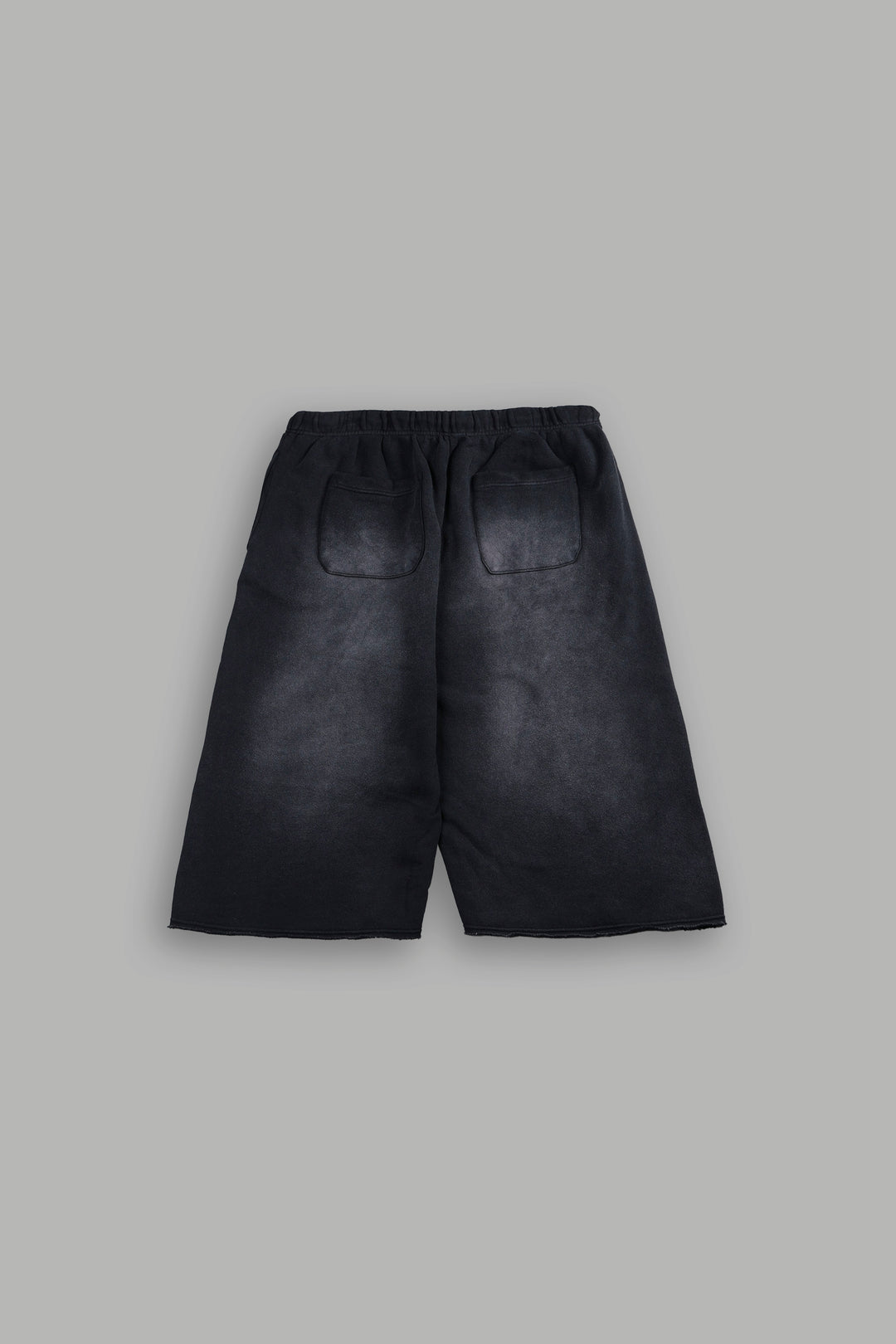 Dual Wolf Capri Sweat Pants In Black Super Sun Fade