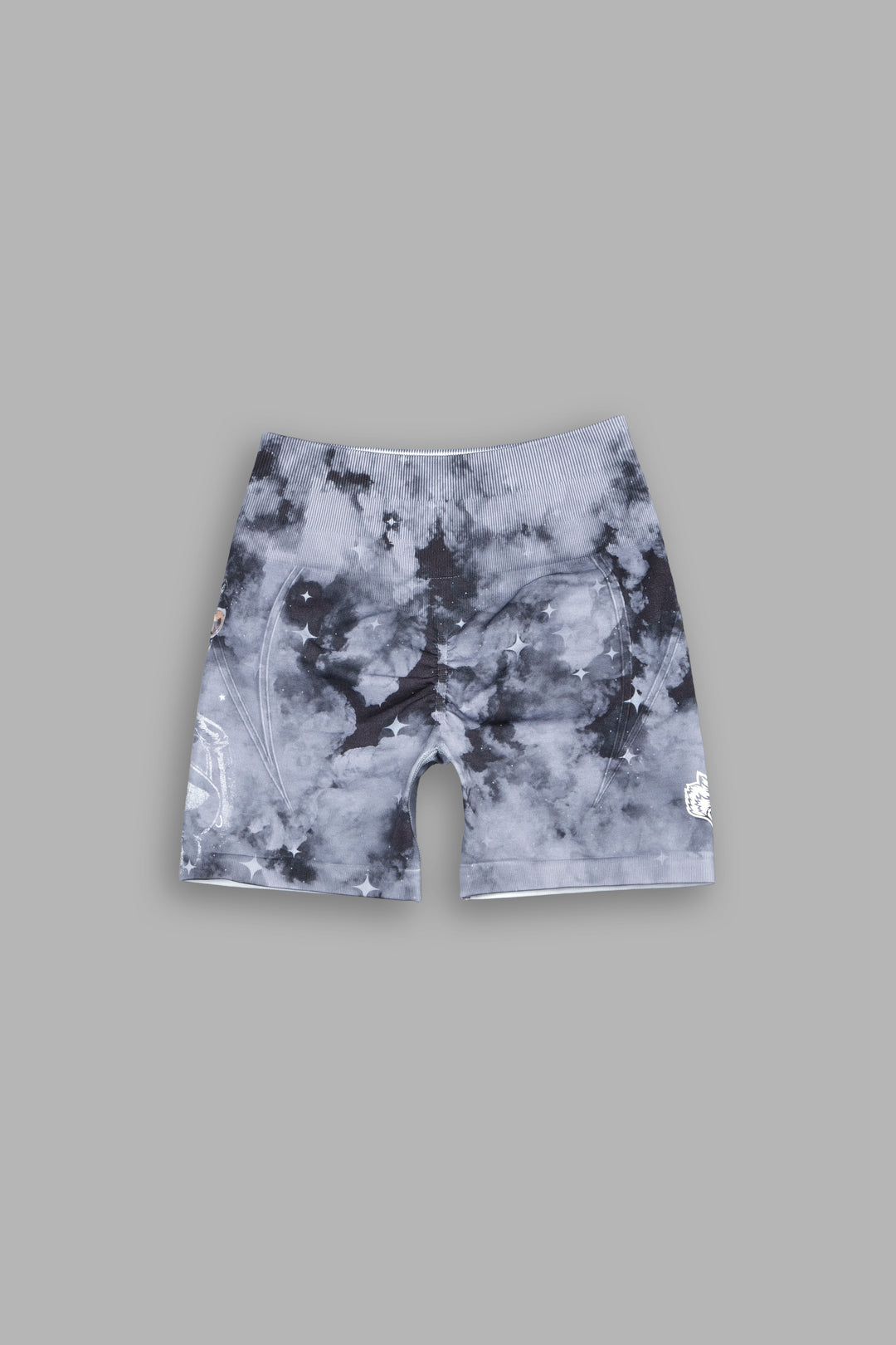 Catwoman Everson Seamless "Huxley" Shorts in Nirvana Gray Starry Clouds