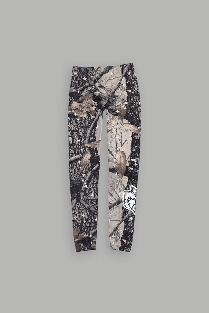 Big Wolf "Everson" Huxley Scrunch Leggings in Starry Blossom Woodland Camo