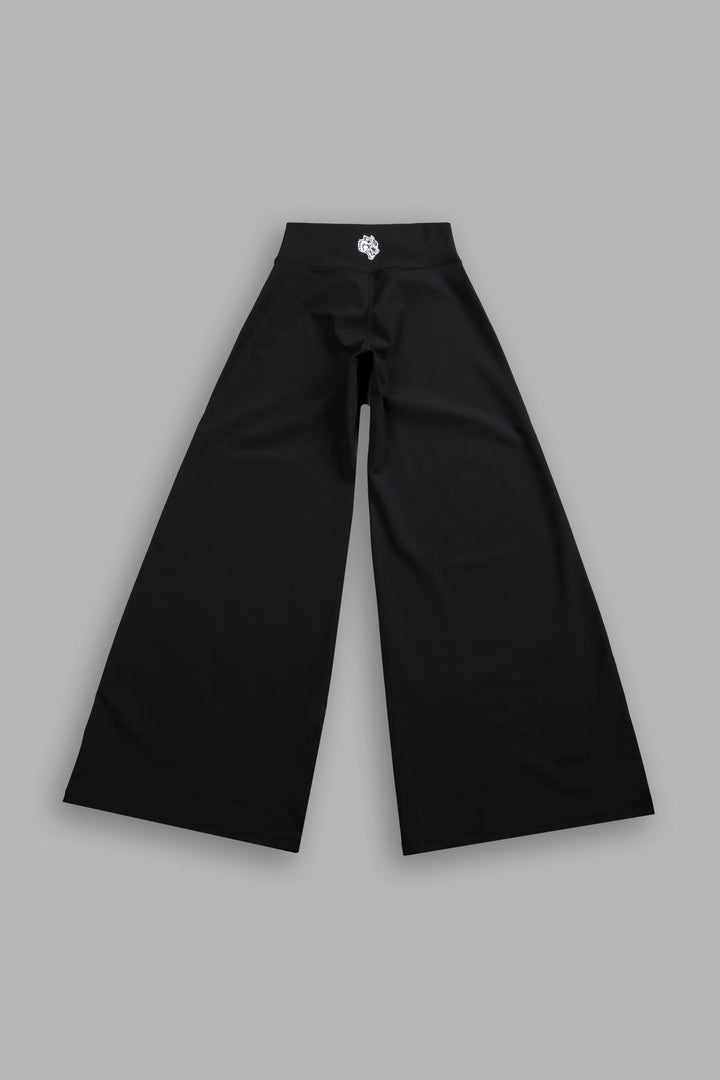 Single Wolf Wide Leg Energy Pants in Black