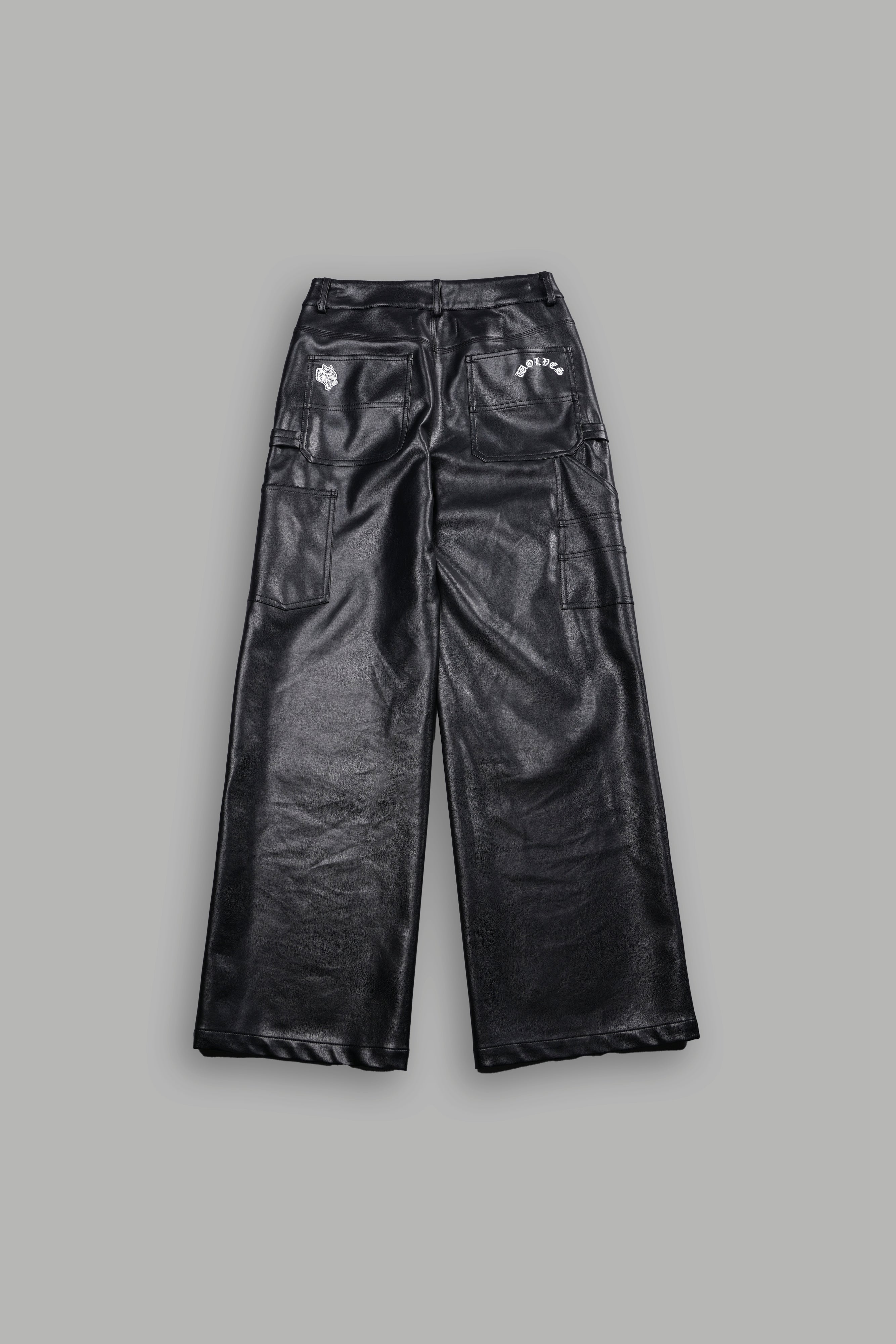 Chopper Wolf Leather Lira She Carpenter Pants in Black