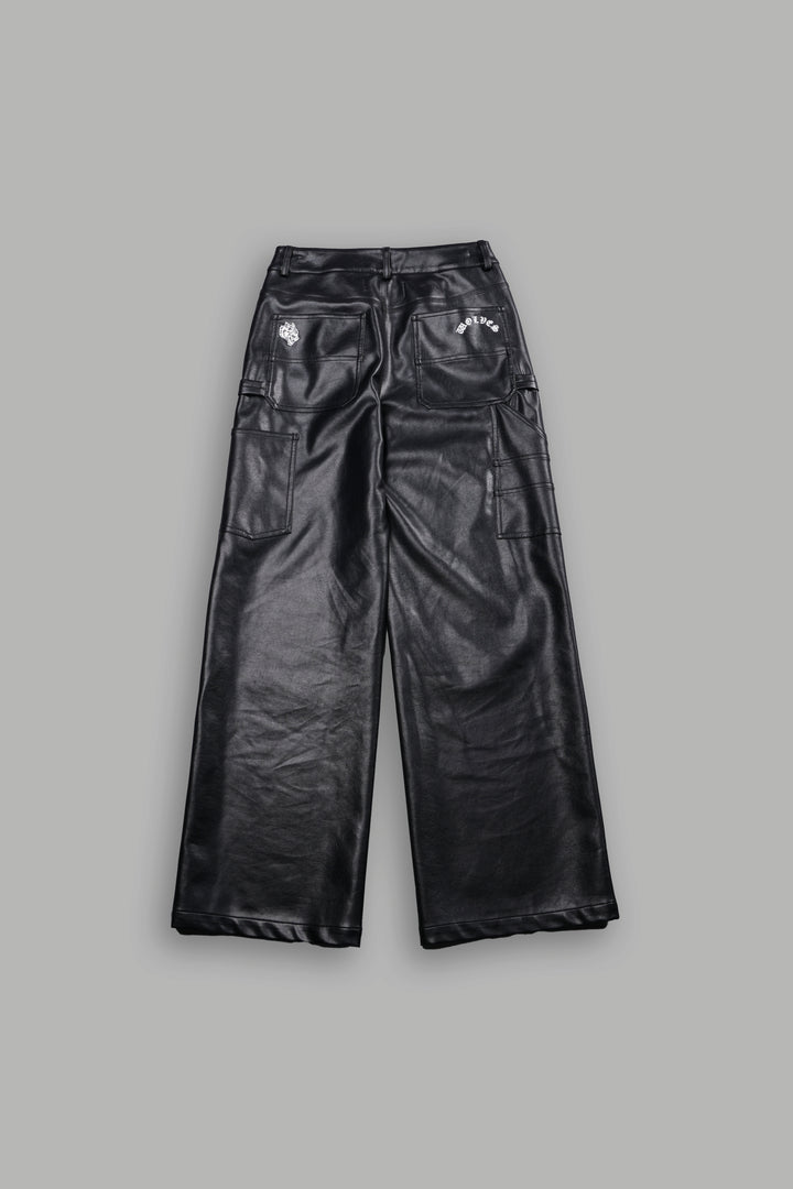 Chopper Wolf Leather Lira She Carpenter Pants in Black