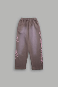 Roses While We're Here She Kumite Sweat Pants in Mojave Brown Sun Fade