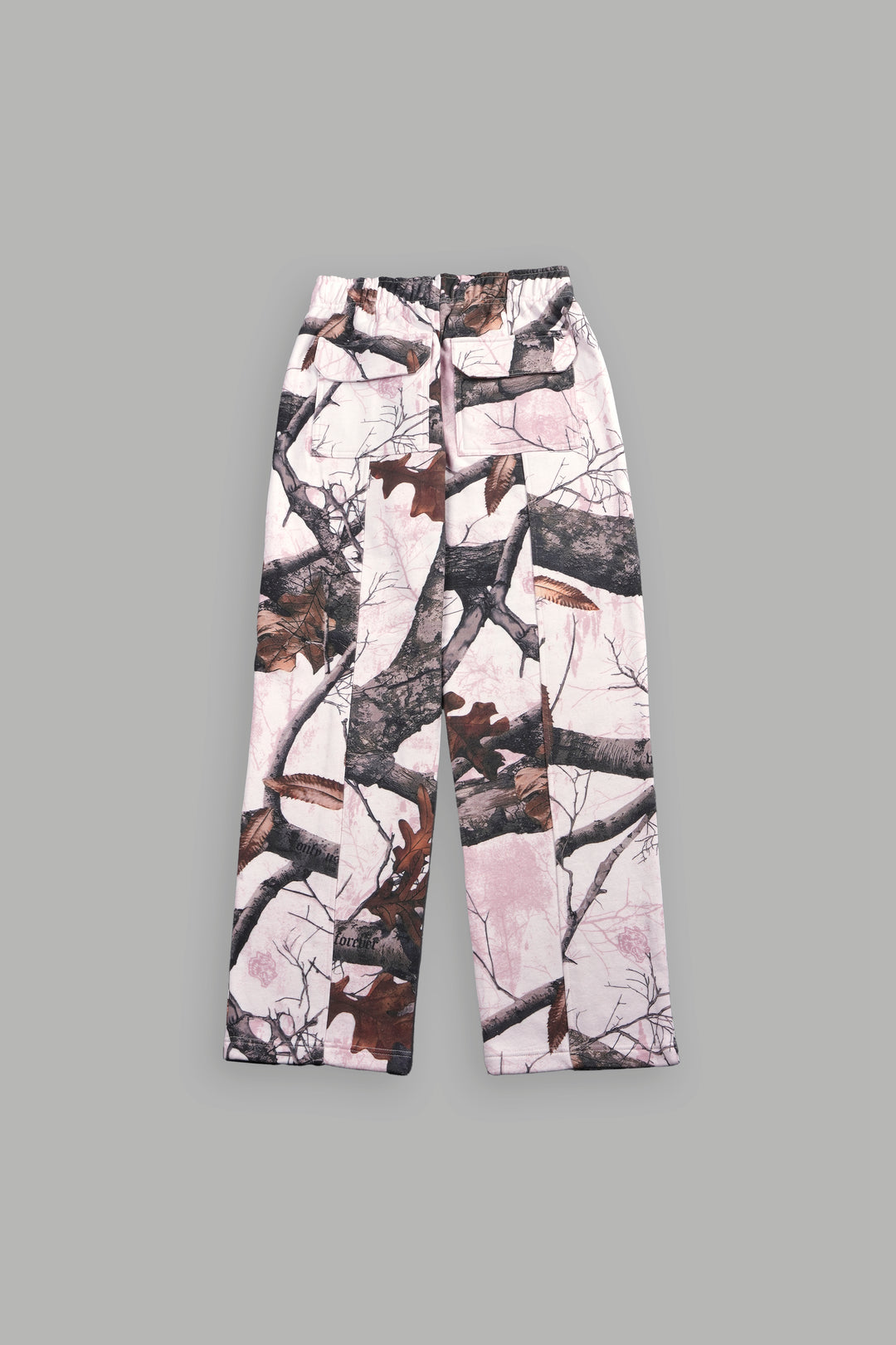 Dual She Wrath Sweats in Brown/Light Mauve Woodland Camo