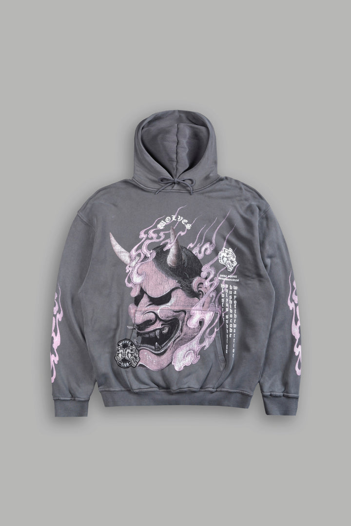 Wolves Club Oni Inferno Bishop Hoodie in Slate Gray