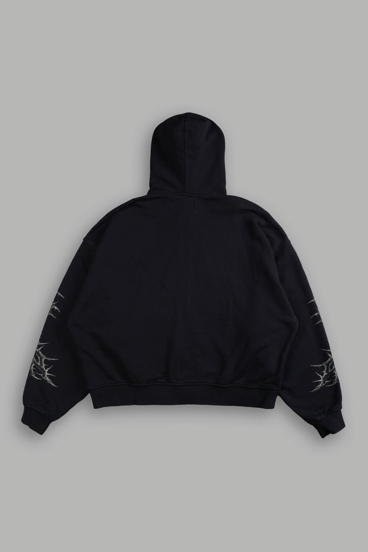 Thorns Darco Double Zip Hoodie in Black