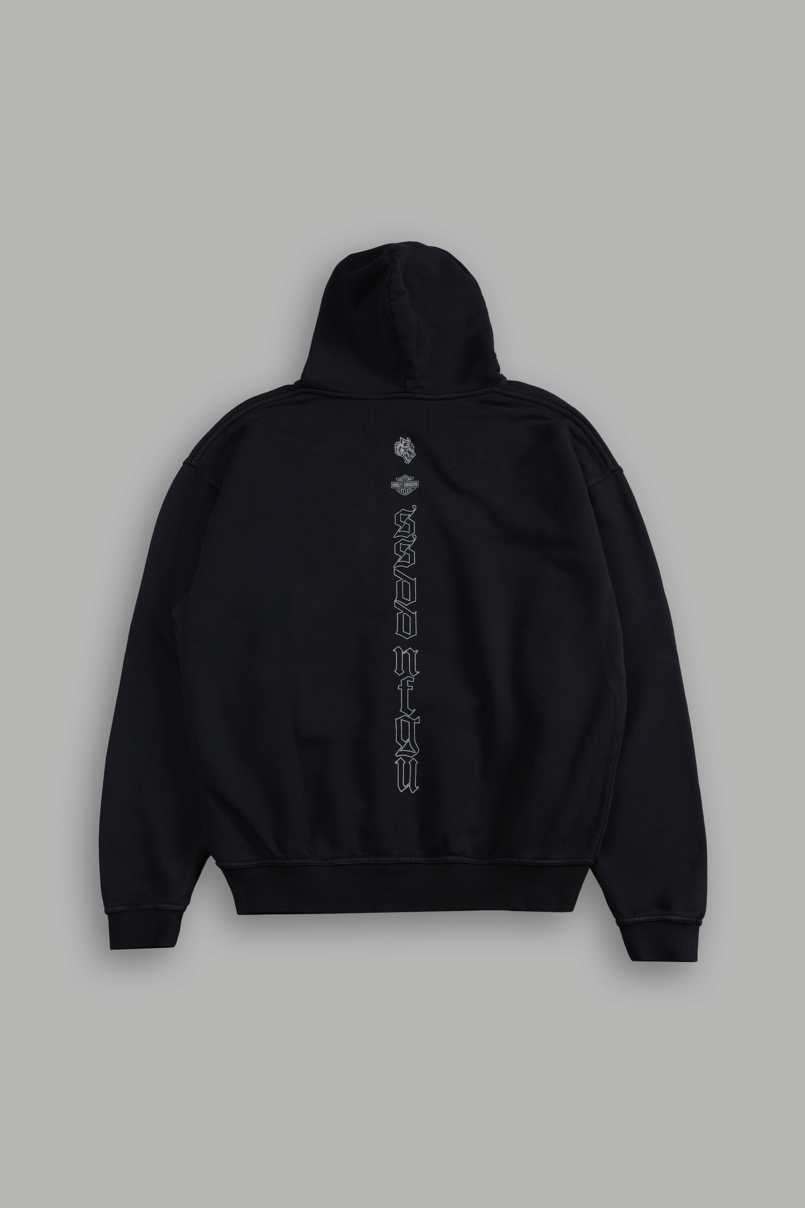 H-D Moth Inferno Pierce Hoodie in Black