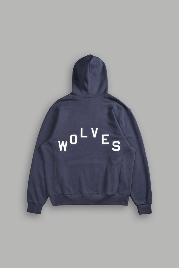 Wolves Pyramid "Wyoming" Hoodie in Midnight Blue