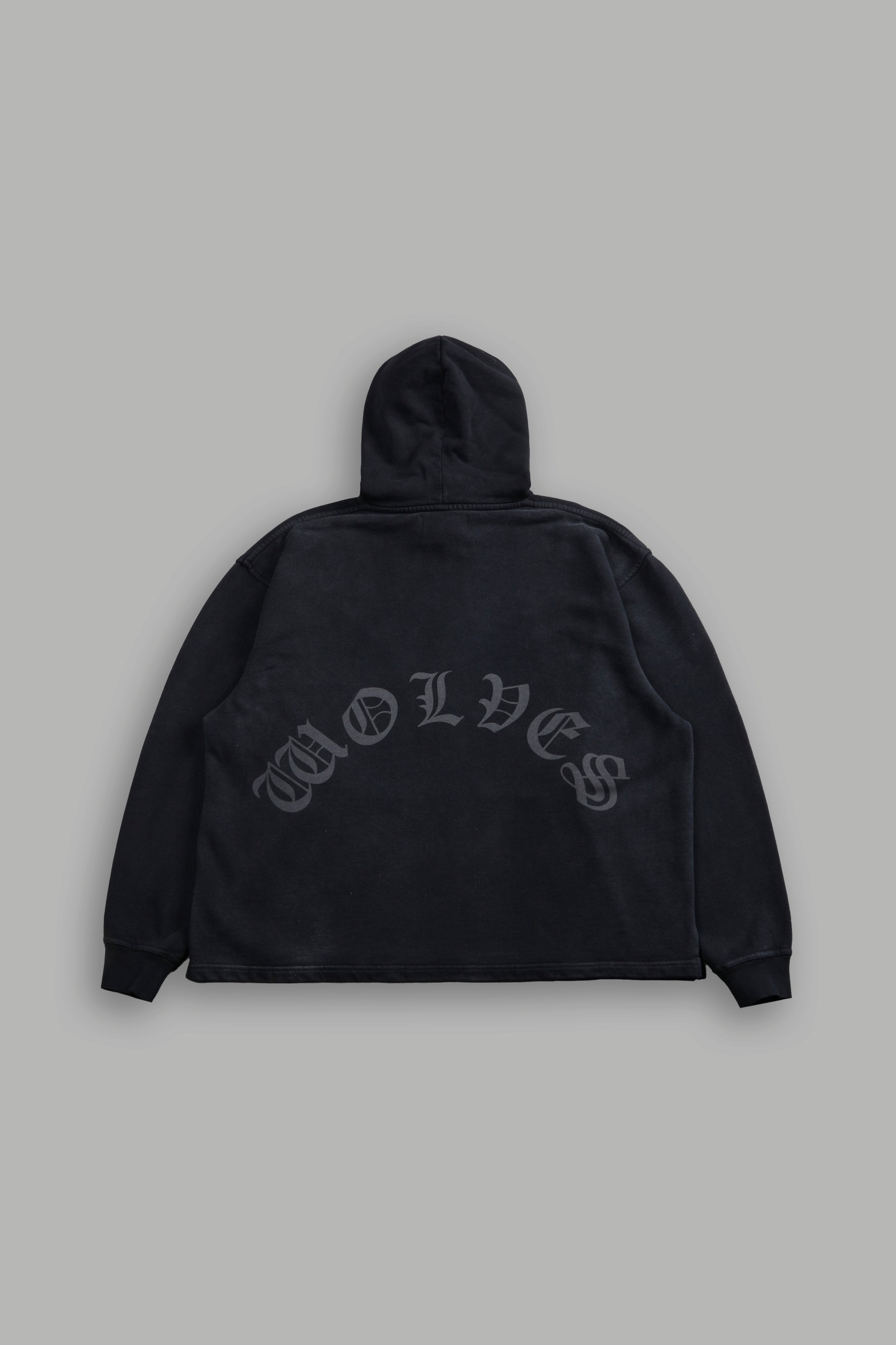 Phantom Night Chopper "Moaty" Hoodie in Black Drift Wash