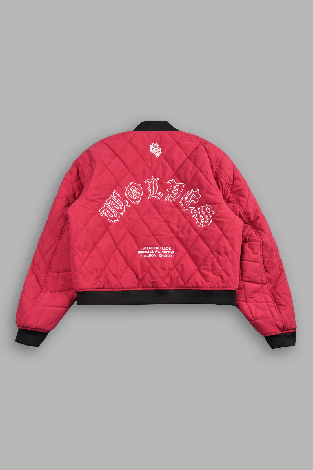 Jason Frvr Cloud Quilted Reversible Bomber Jacket In Black/Oxblood