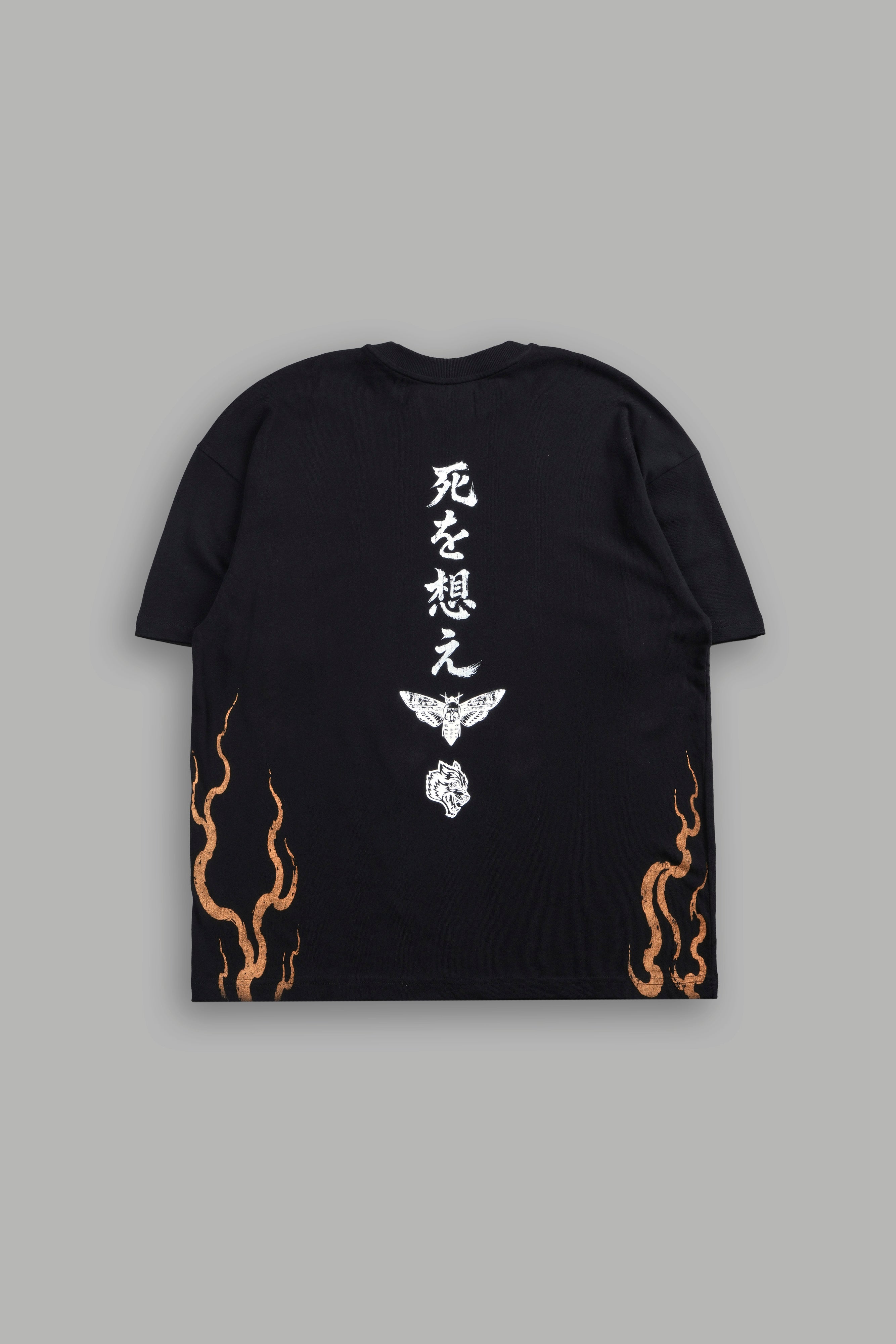 Mourning Flame Premium Oversized Tee in Black