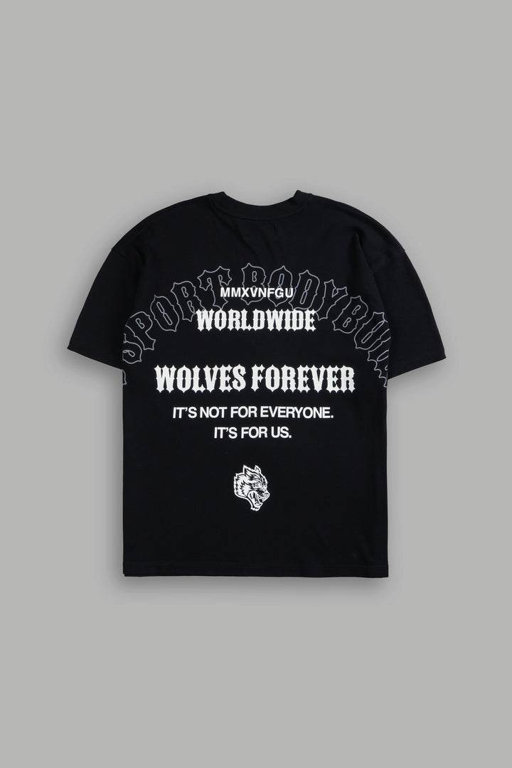 Iron Wolves "Premium" Oversized Tee in Black
