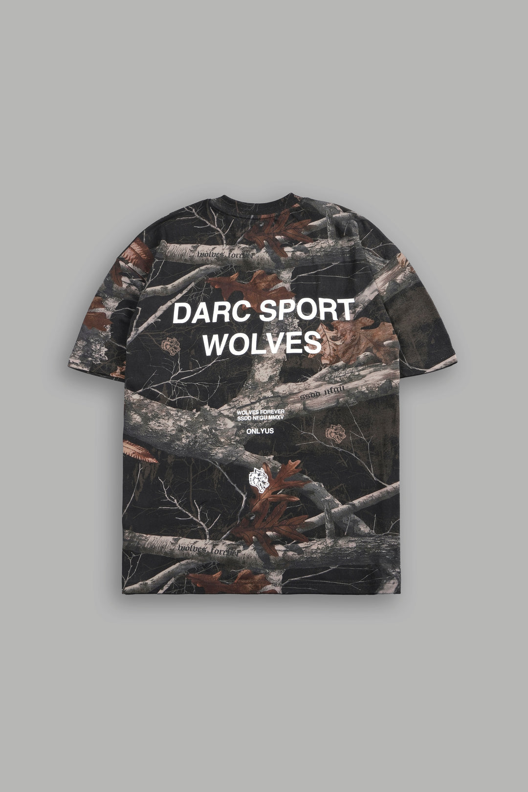 Darc Sport Wolves "Premium" Oversized Tee in Darc Brown Woodland Camo