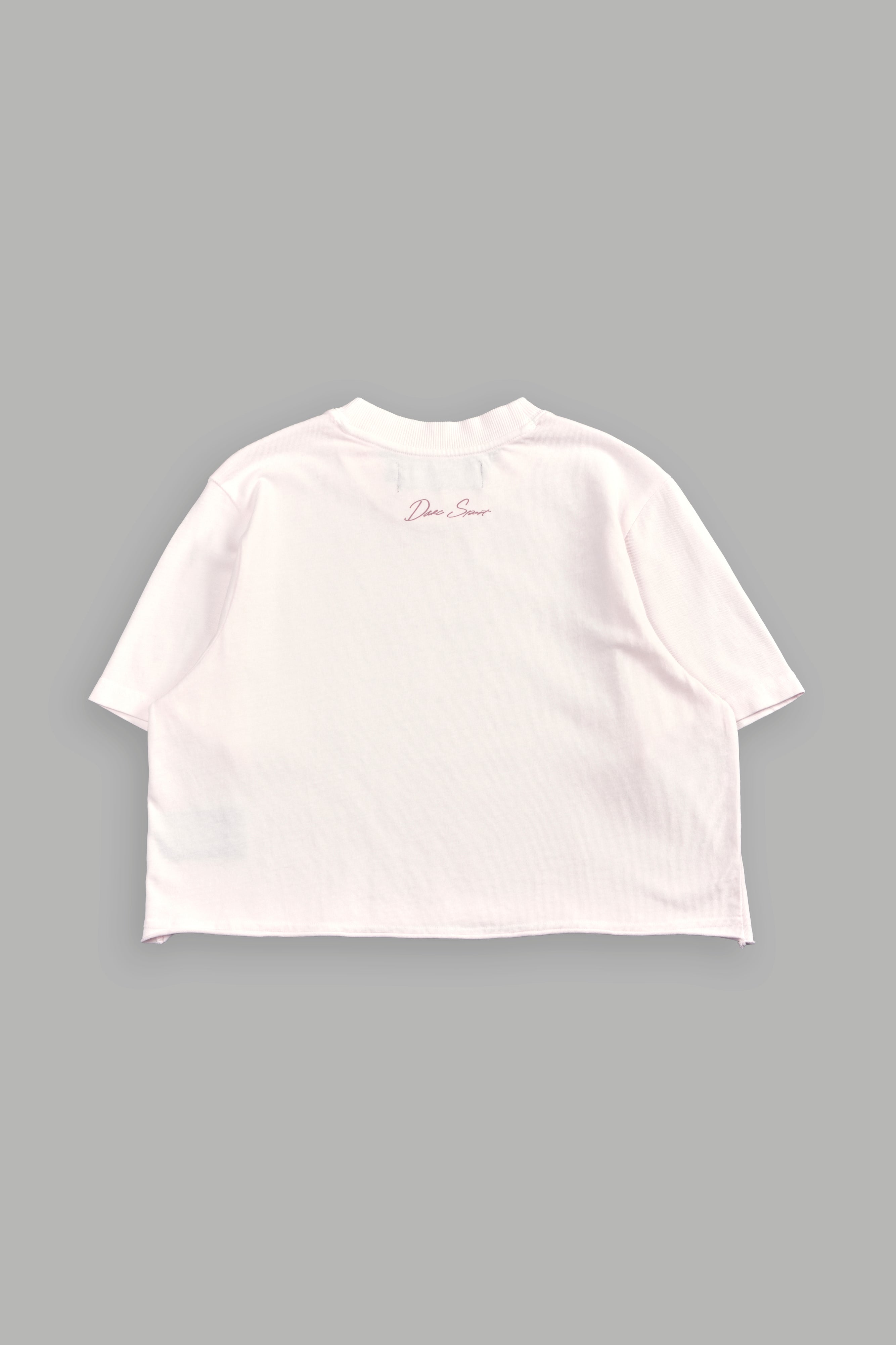 Cherub and the Skull "Premium" (Cropped) Tee in Blush Pink
