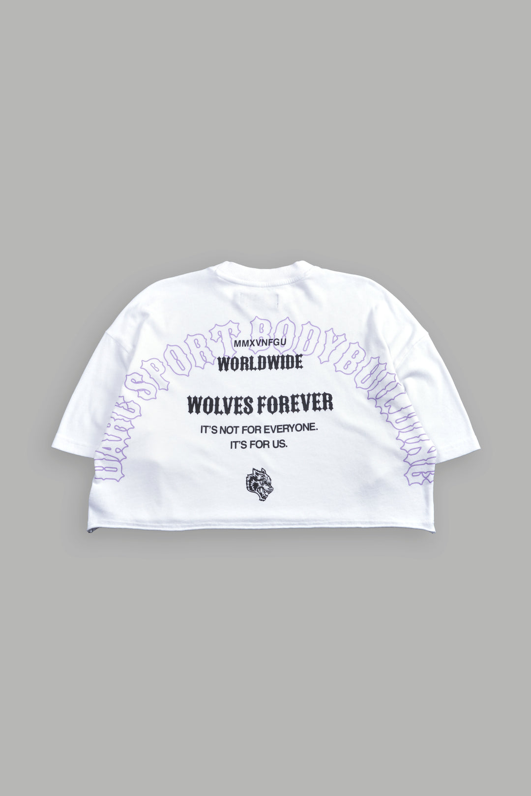Iron Wolves "Premium" Oversized (Cropped) Tee in White
