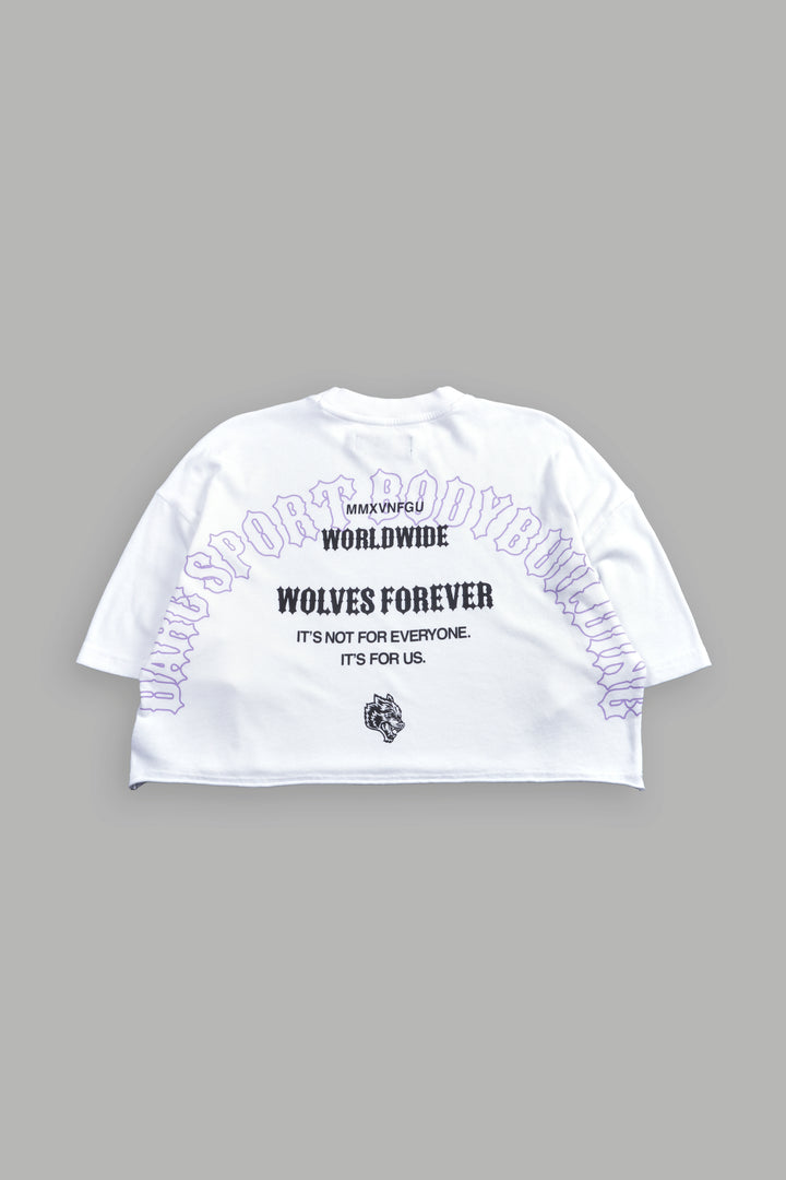 Iron Wolves "Premium" Oversized (Cropped) Tee in White