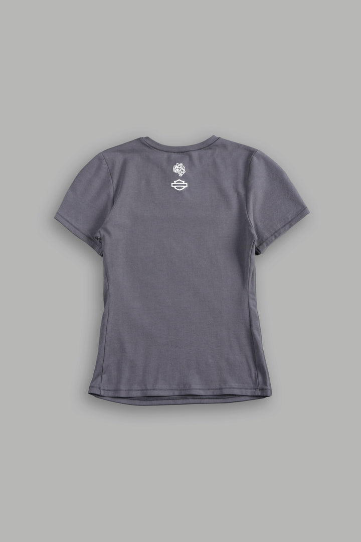 Harley Wolves Eden Ss Tee in Slate Gray
