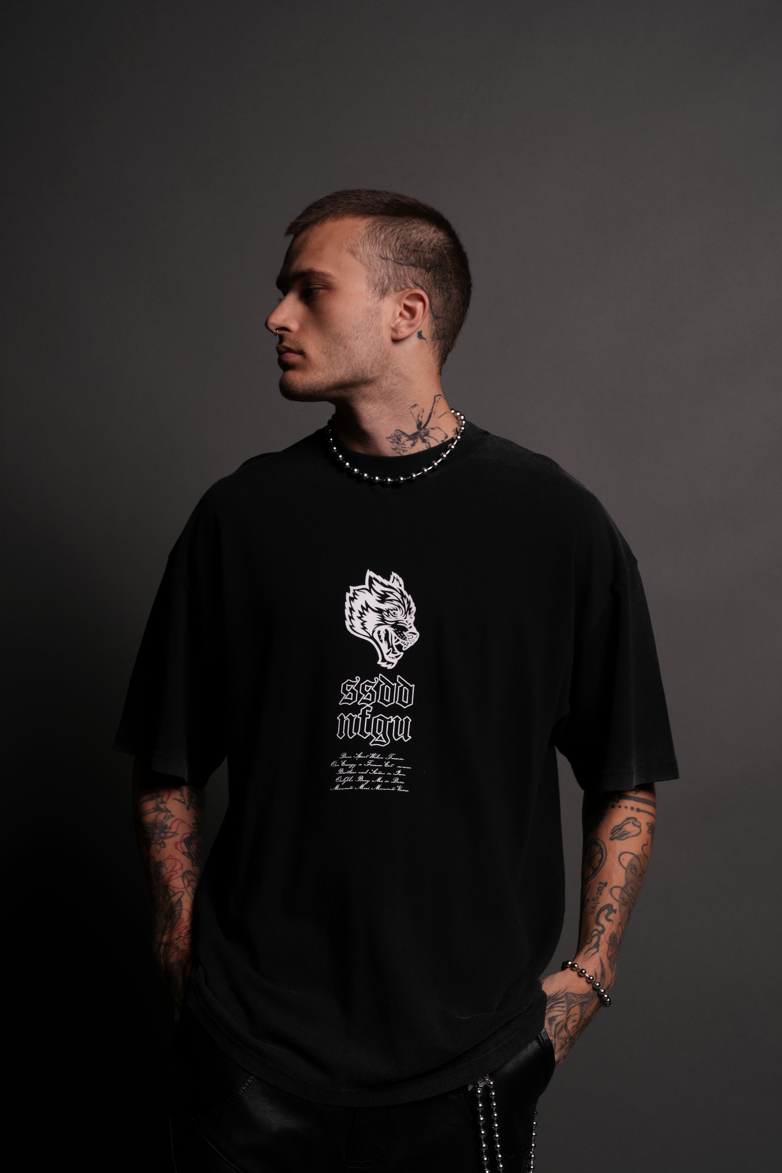 Through Hell "Premium" Oversized Tee in Black