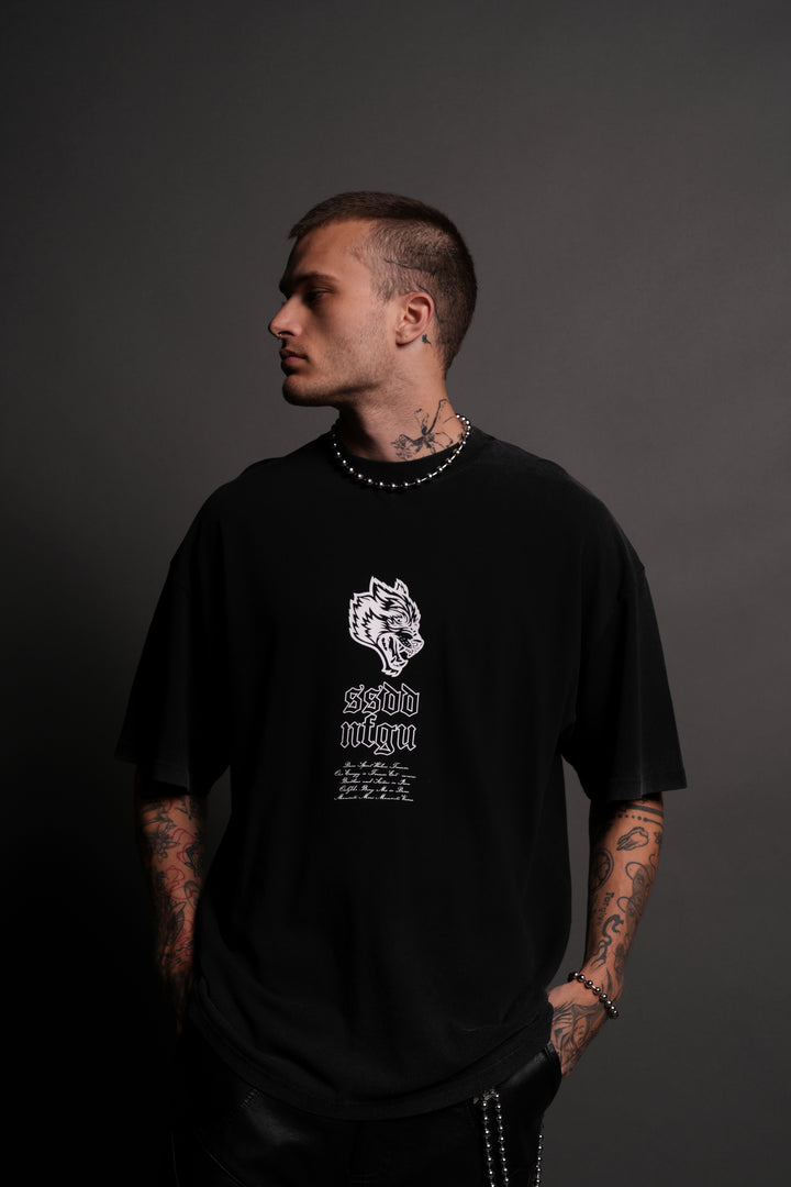 Through Hell "Premium" Oversized Tee in Black