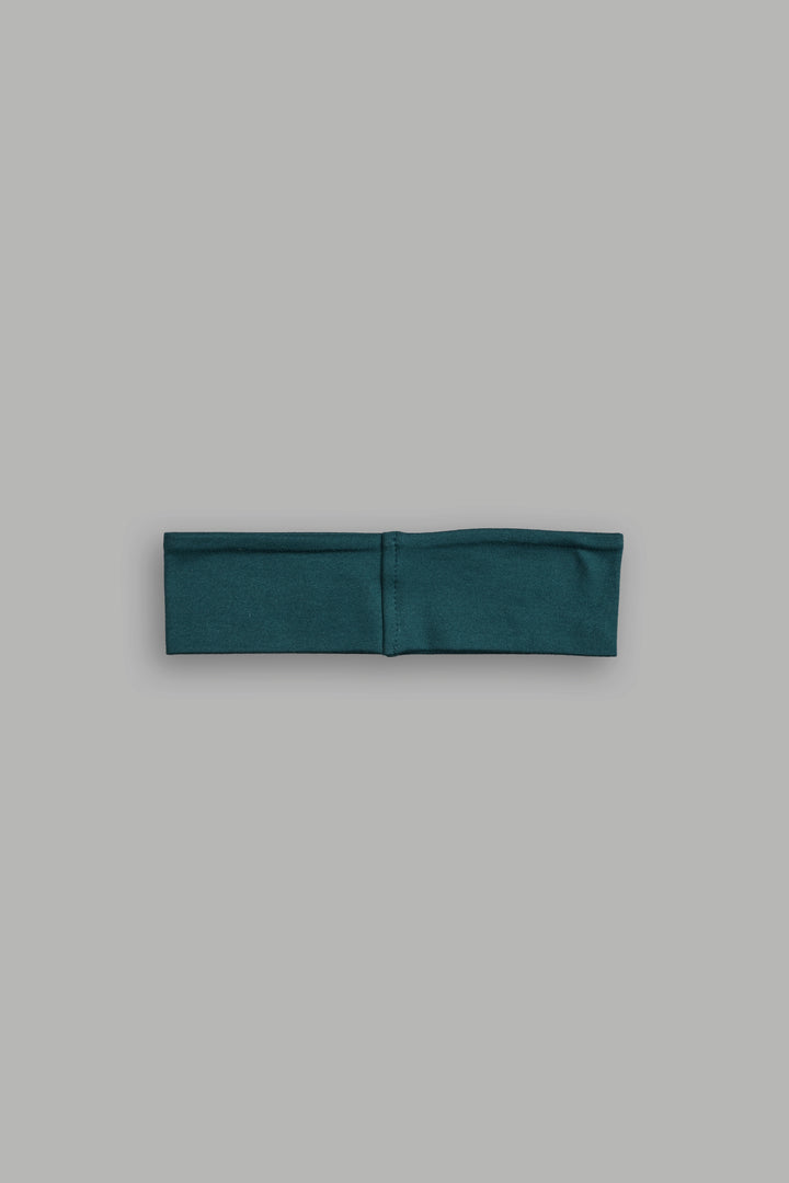 Wolf Head Wide Headband in Norse Green